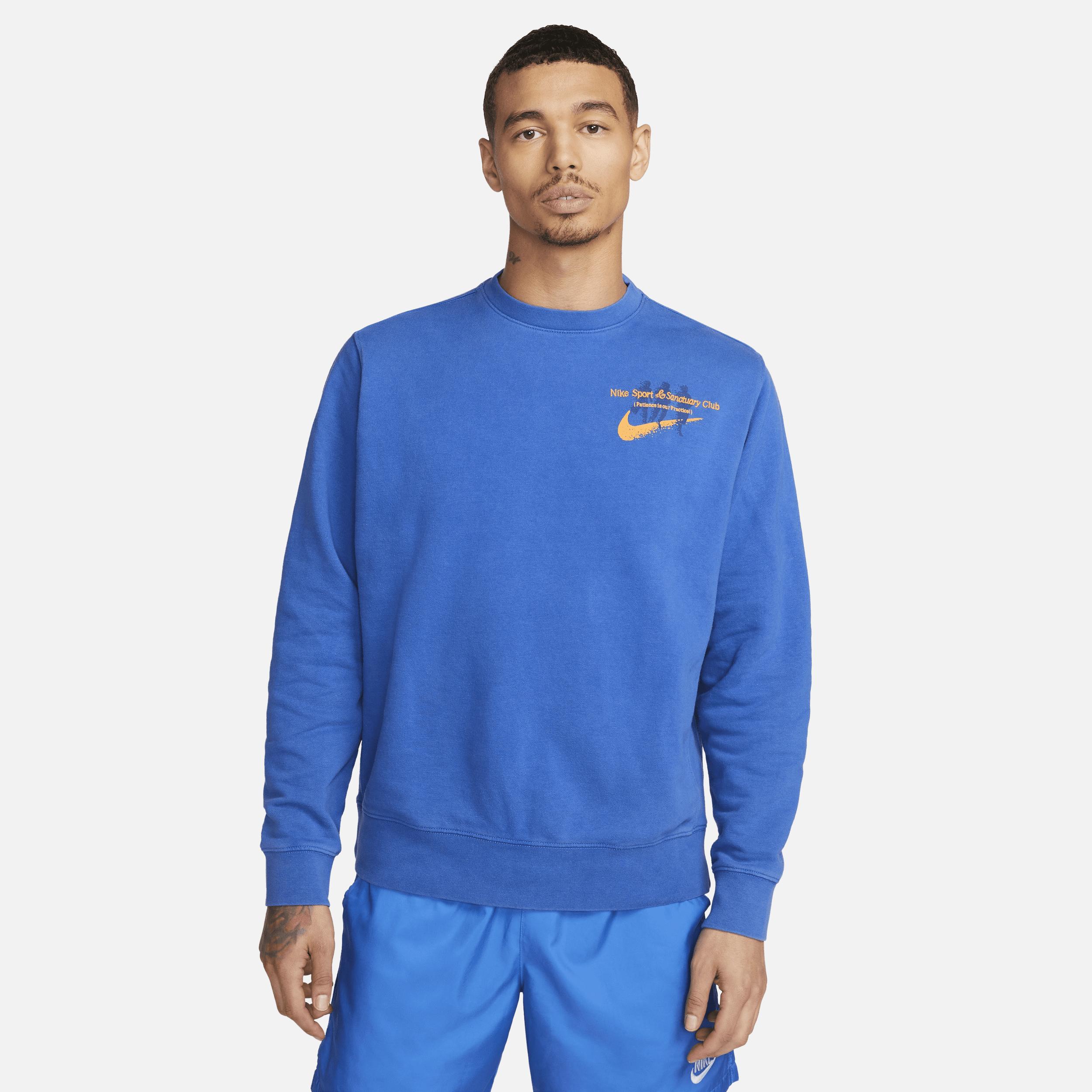 Nike Sportswear Fleece French Terry Sweatshirt In Blue, for |