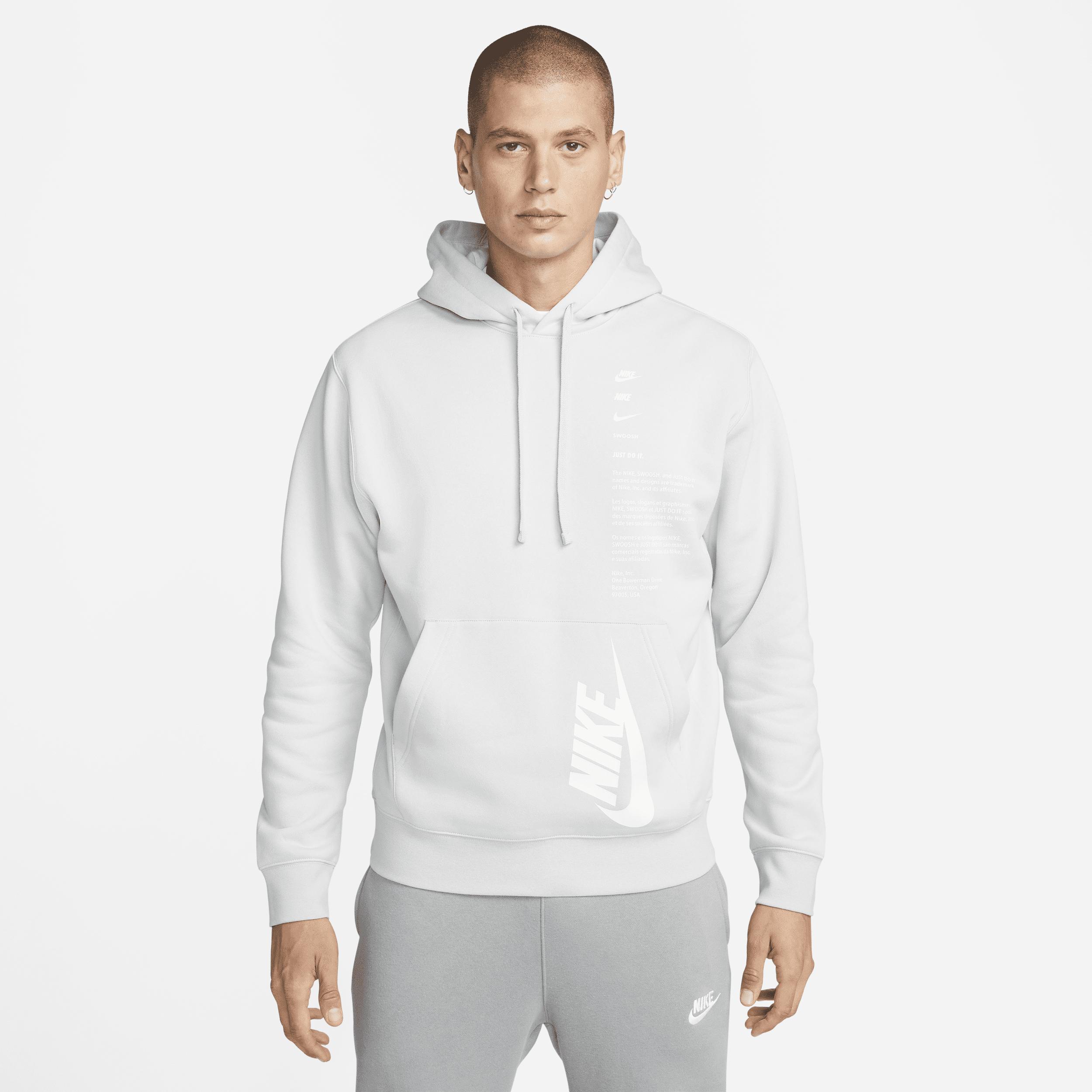 Nike Club Fleece+ Pullover Hoodie In Grey, in White for Men | Lyst