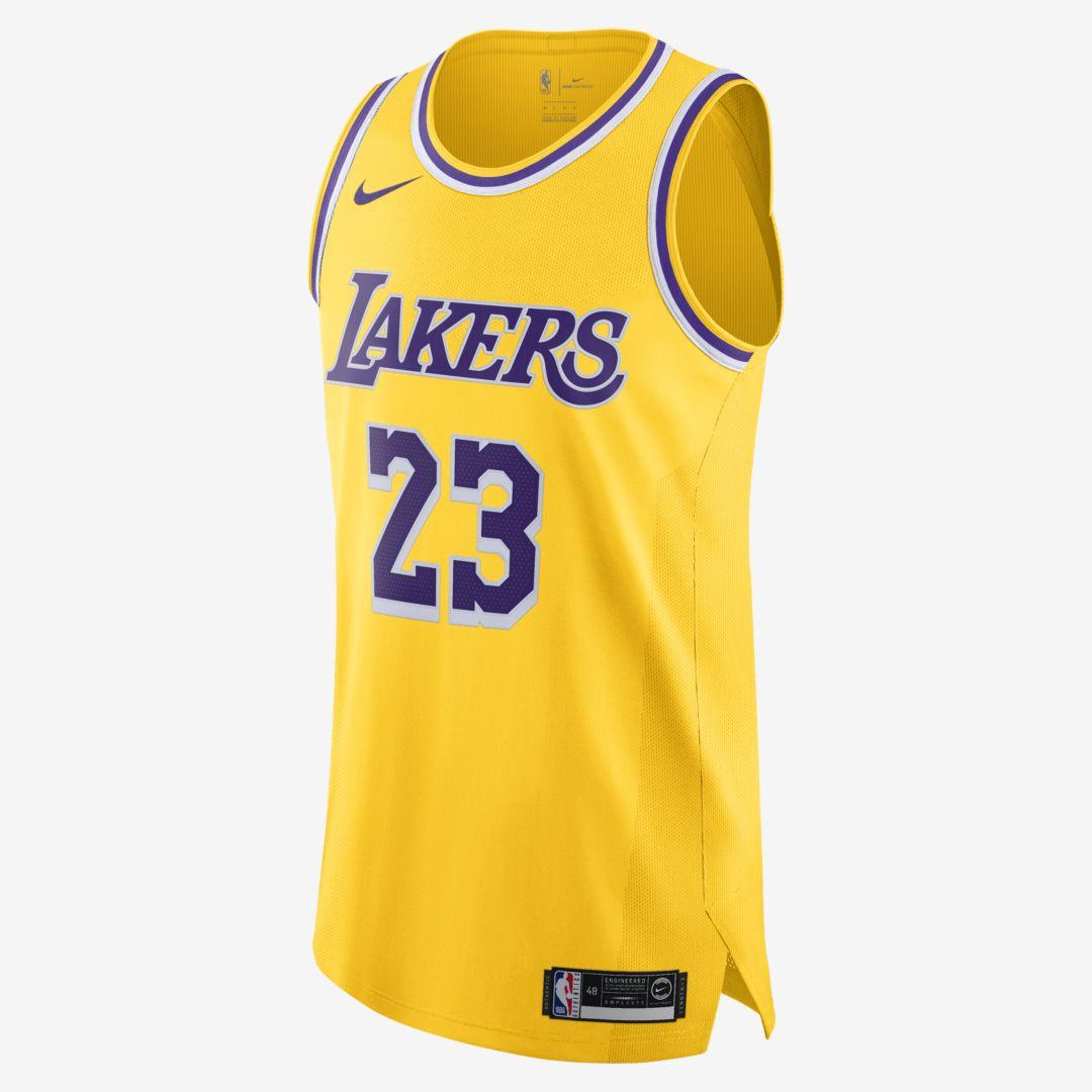 Nike Synthetic Lebron James Lakers Icon Edition Nba Authentic ...