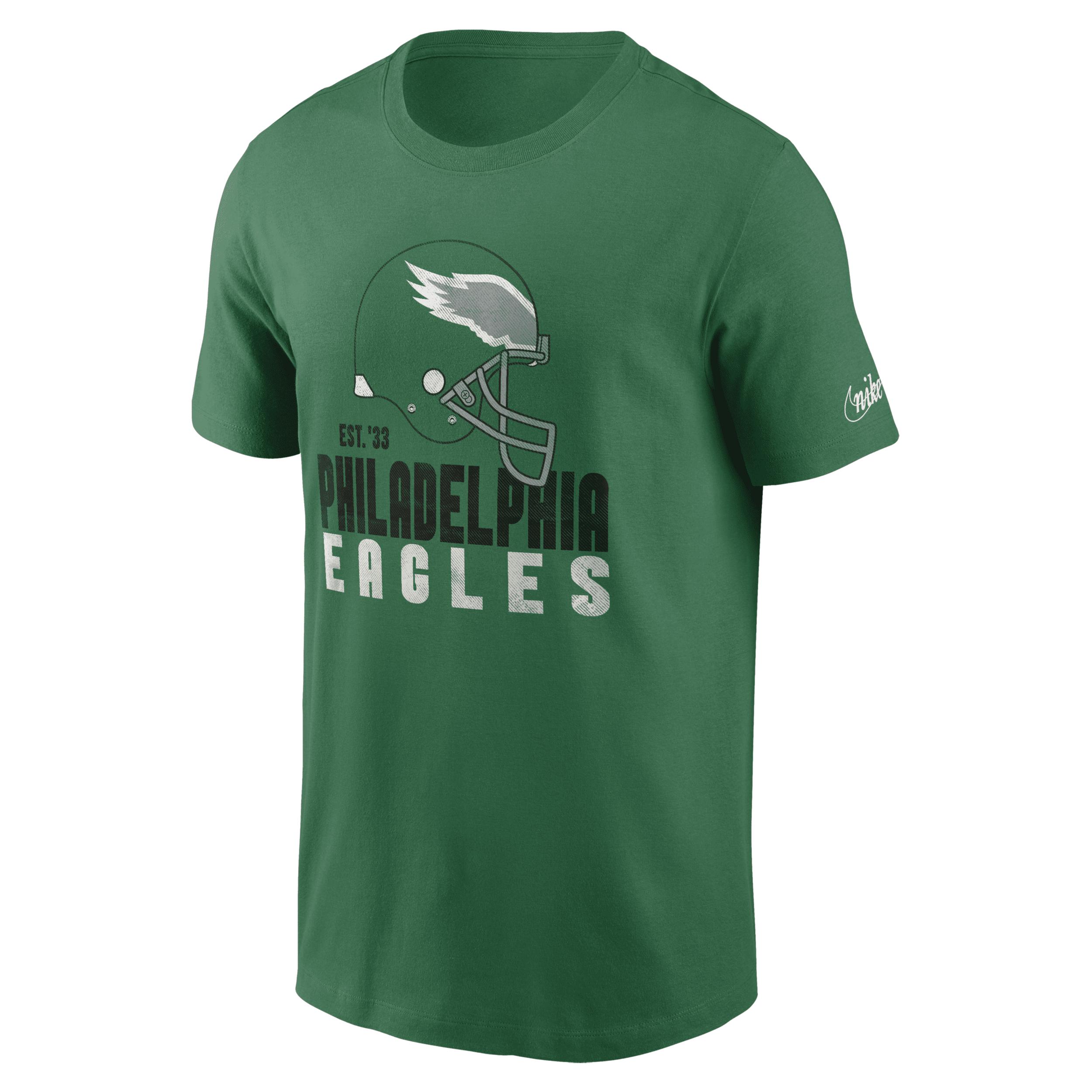 Nike Philadelphia Eagles Helmet Essential Nfl Tshirt in Green for Men Lyst
