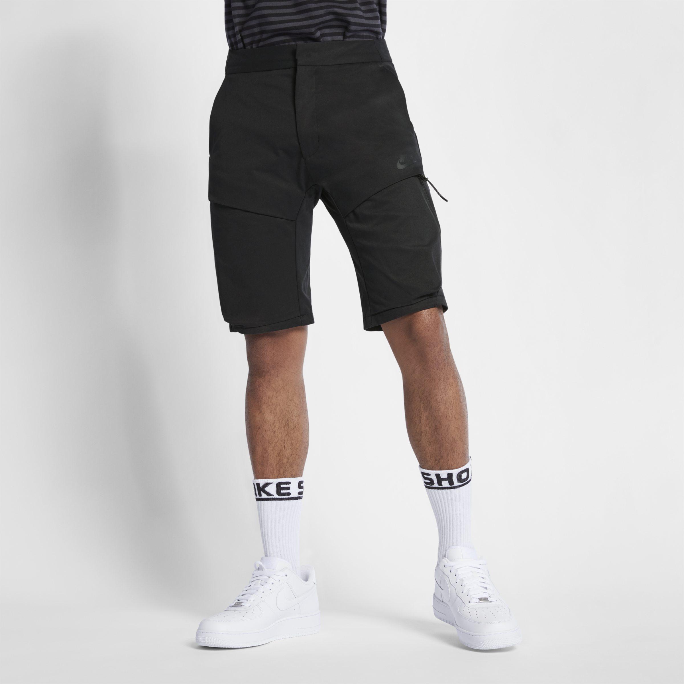 nike woven logo shorts black
