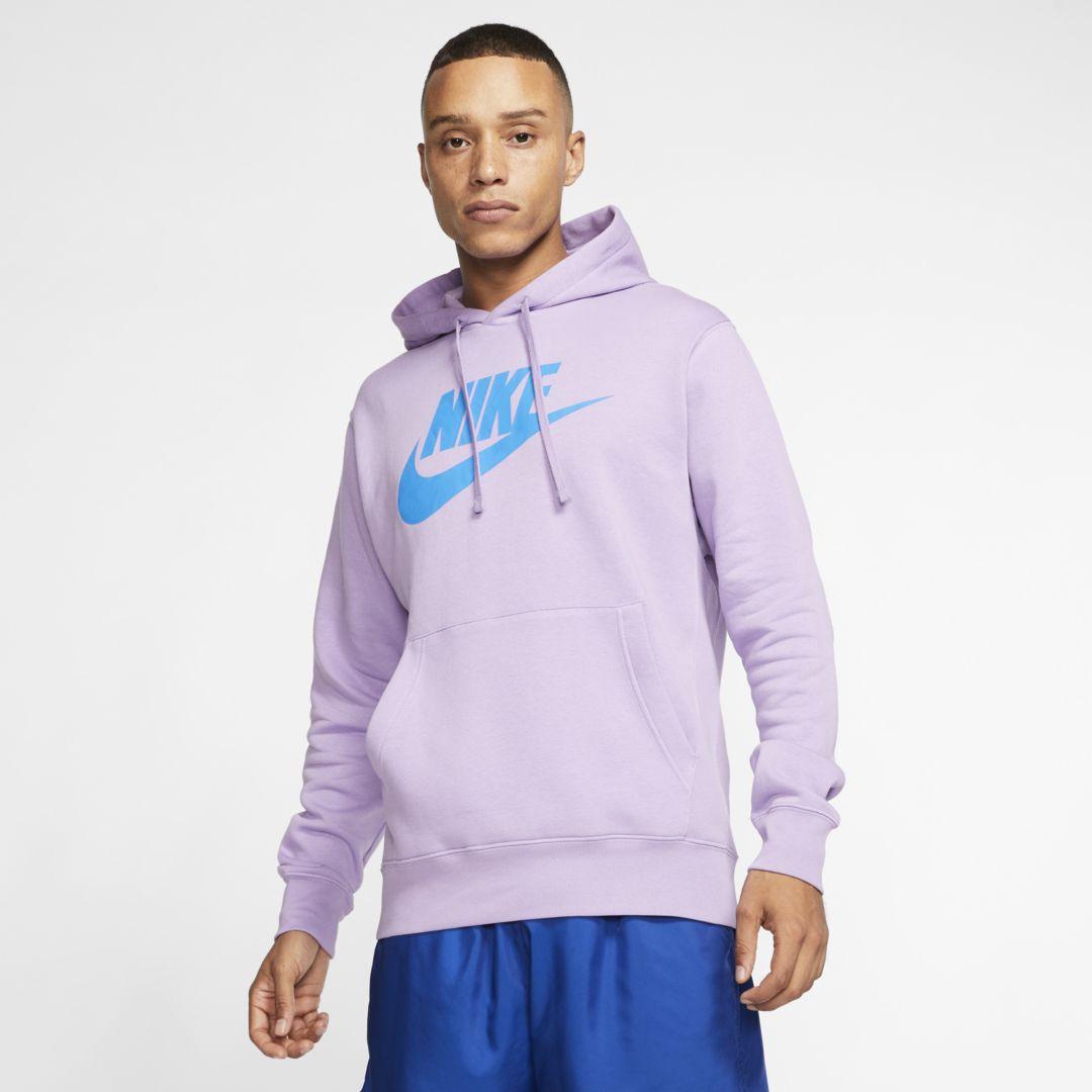 Nike Sportswear Club Fleece Graphic Pullover Hoodie in Purple for Men | Lyst