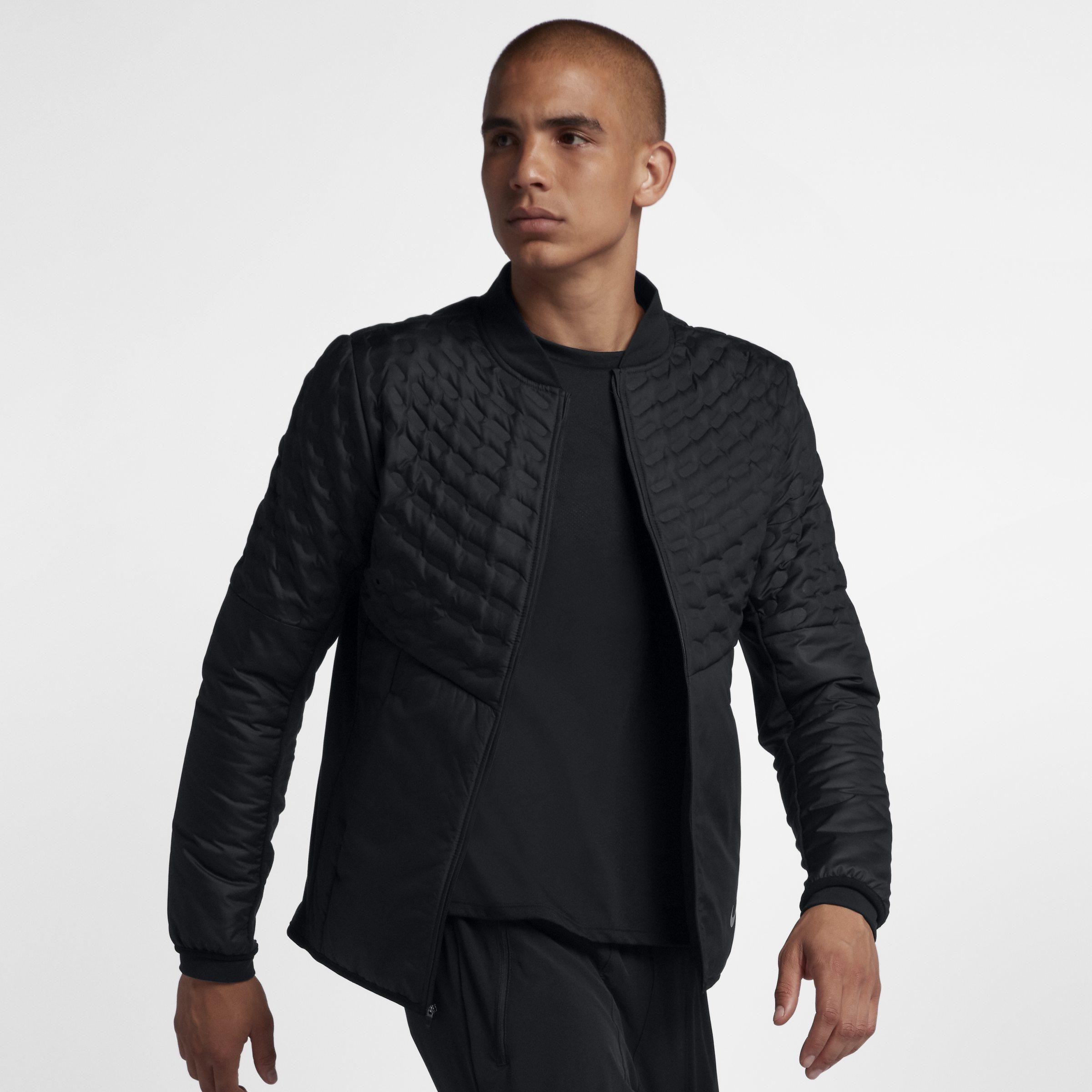 Nike Aeroloft Running Jacket in Black for Men | Lyst UK
