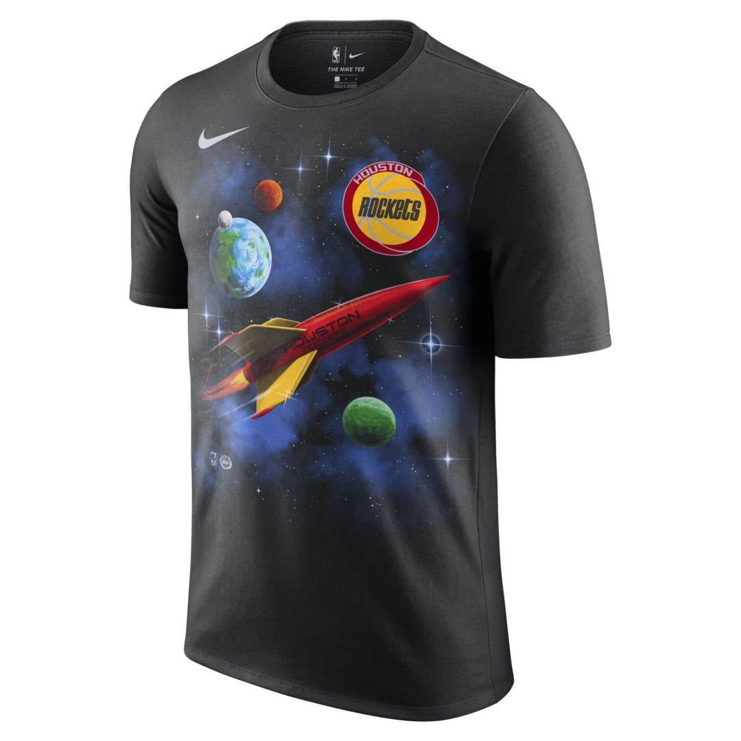 Nike Rockets Classic Edition Nba T-shirt in Black for Men | Lyst
