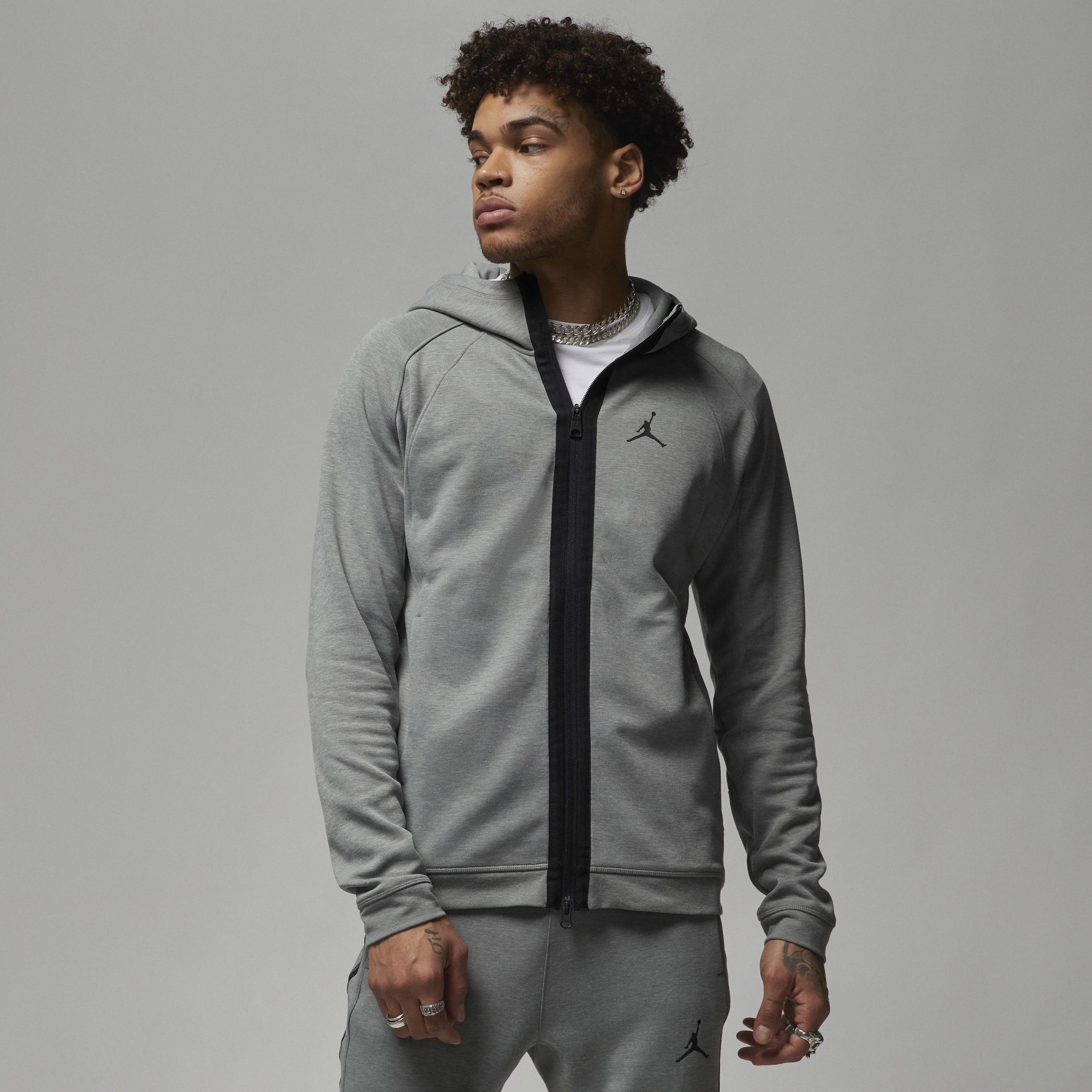 Nike Jordan Dri-fit Sport Air Fleece Full-zip Hoodie In Grey, in Gray ...