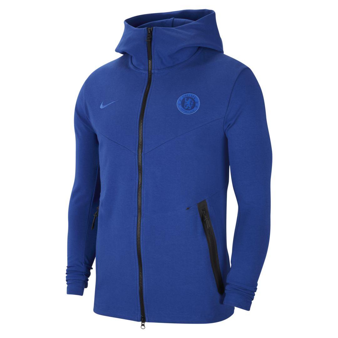 Nike Chelsea F.c. Tech Pack Hoodie in Blue for Men | Lyst