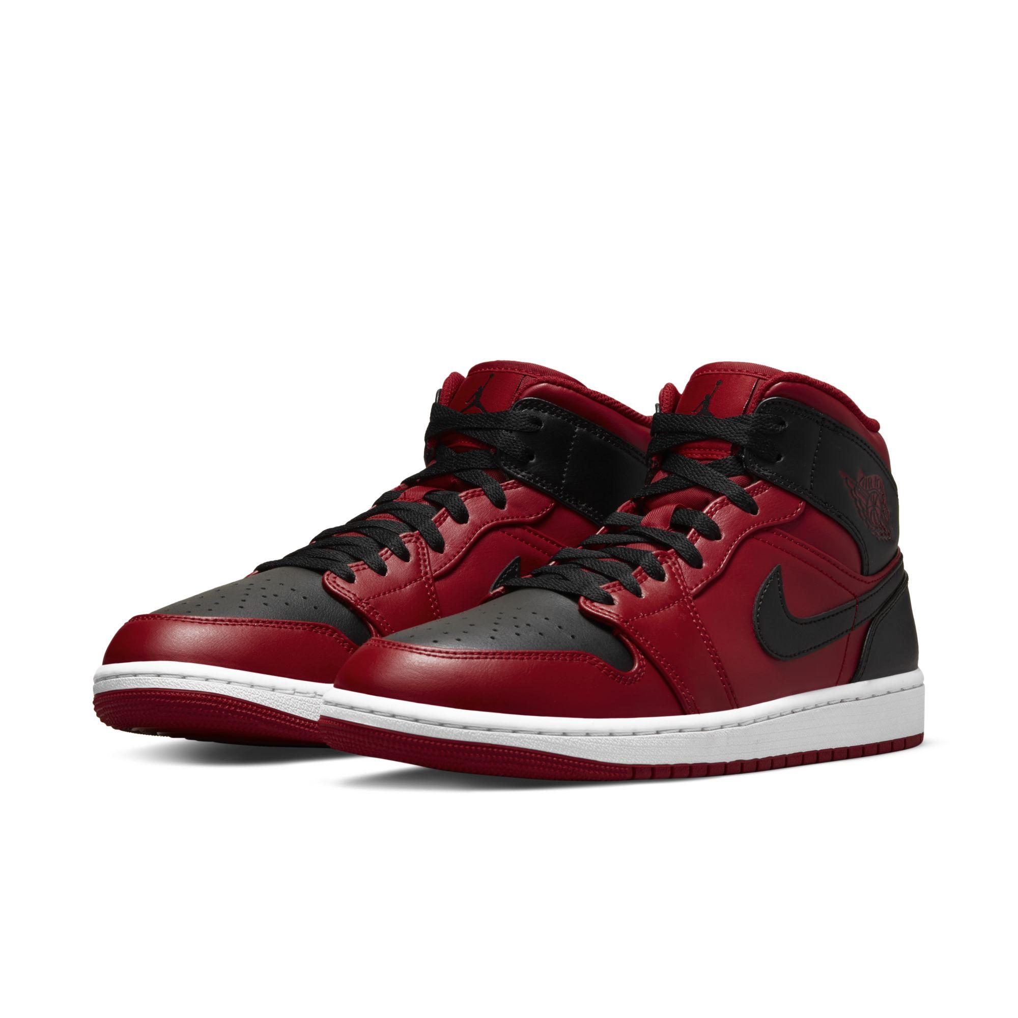 red black jordan 1 mid