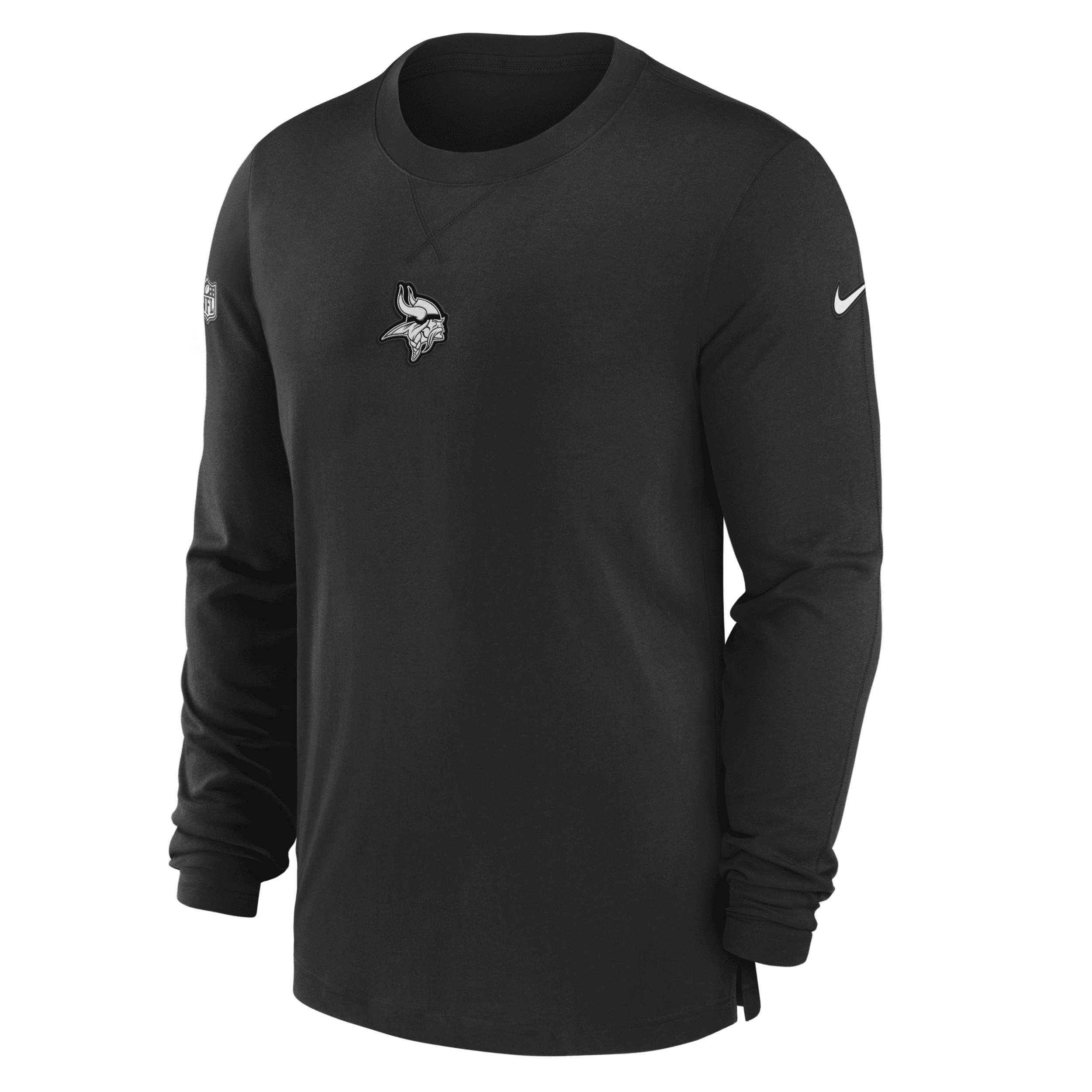 Nike Men's Dri-Fit Sideline Coach (NFL San Francisco 49ers) Long-Sleeve Top in Black, Size: 3XL | 00M200A73-0BK