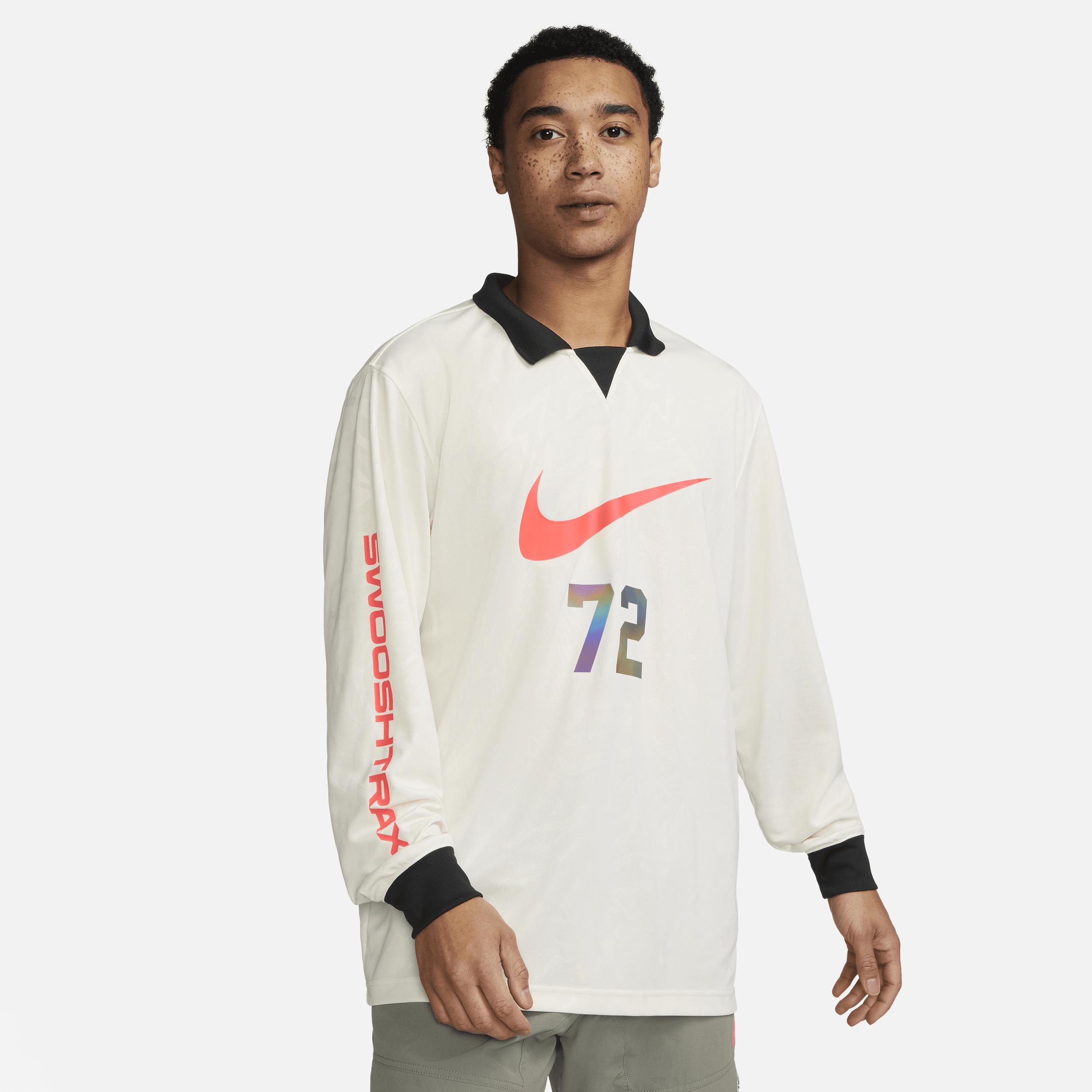 Nike Sportswear Long-sleeve Top In Grey, in White for Men | Lyst