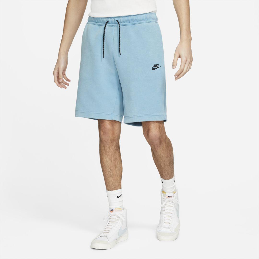 Nike Sportswear Tech Fleece Washed Shorts in Blue for Men | Lyst