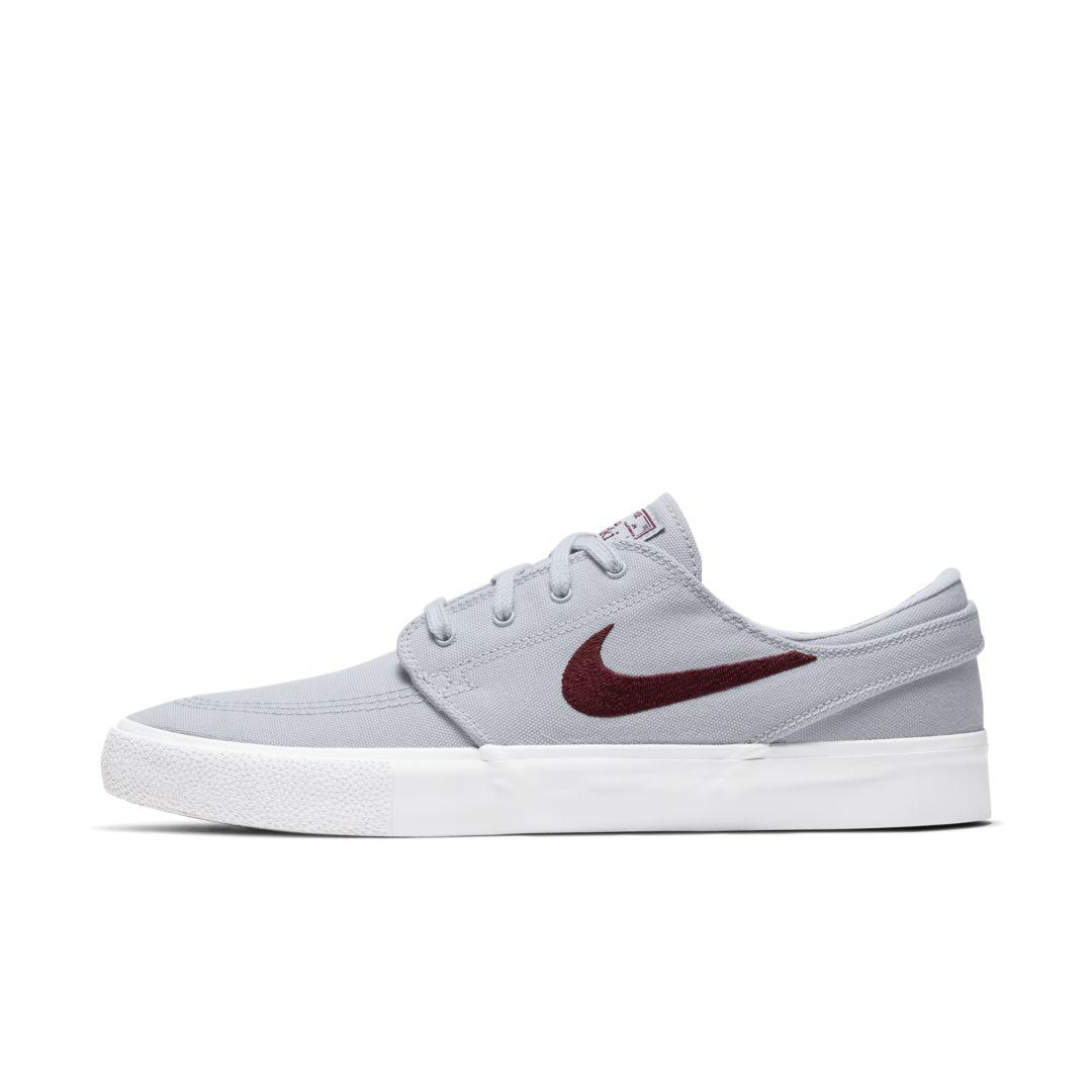 nike sb janoski canvas grey & white skate shoes