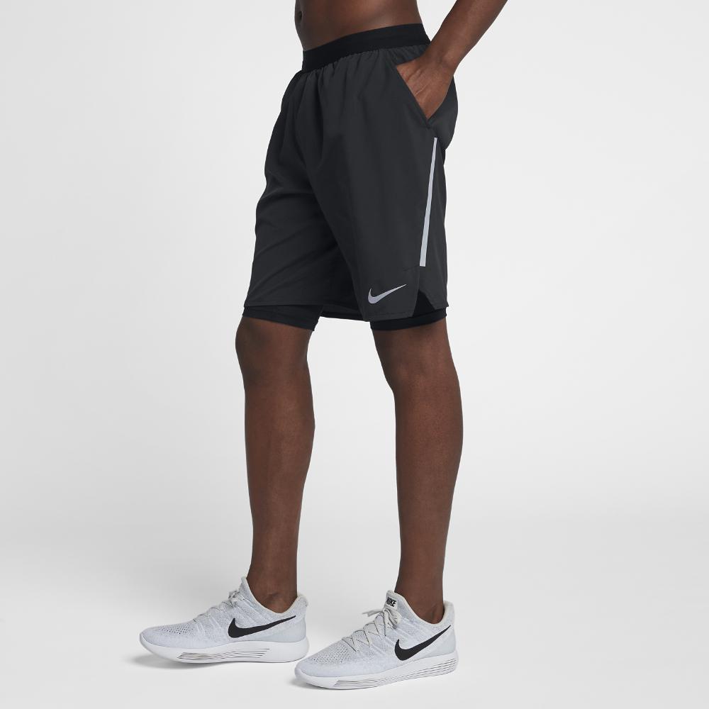 Nike Synthetic Flex Stride Men's 9" 2-in-1 Running Shorts in Black/Black  (Black) for Men | Lyst