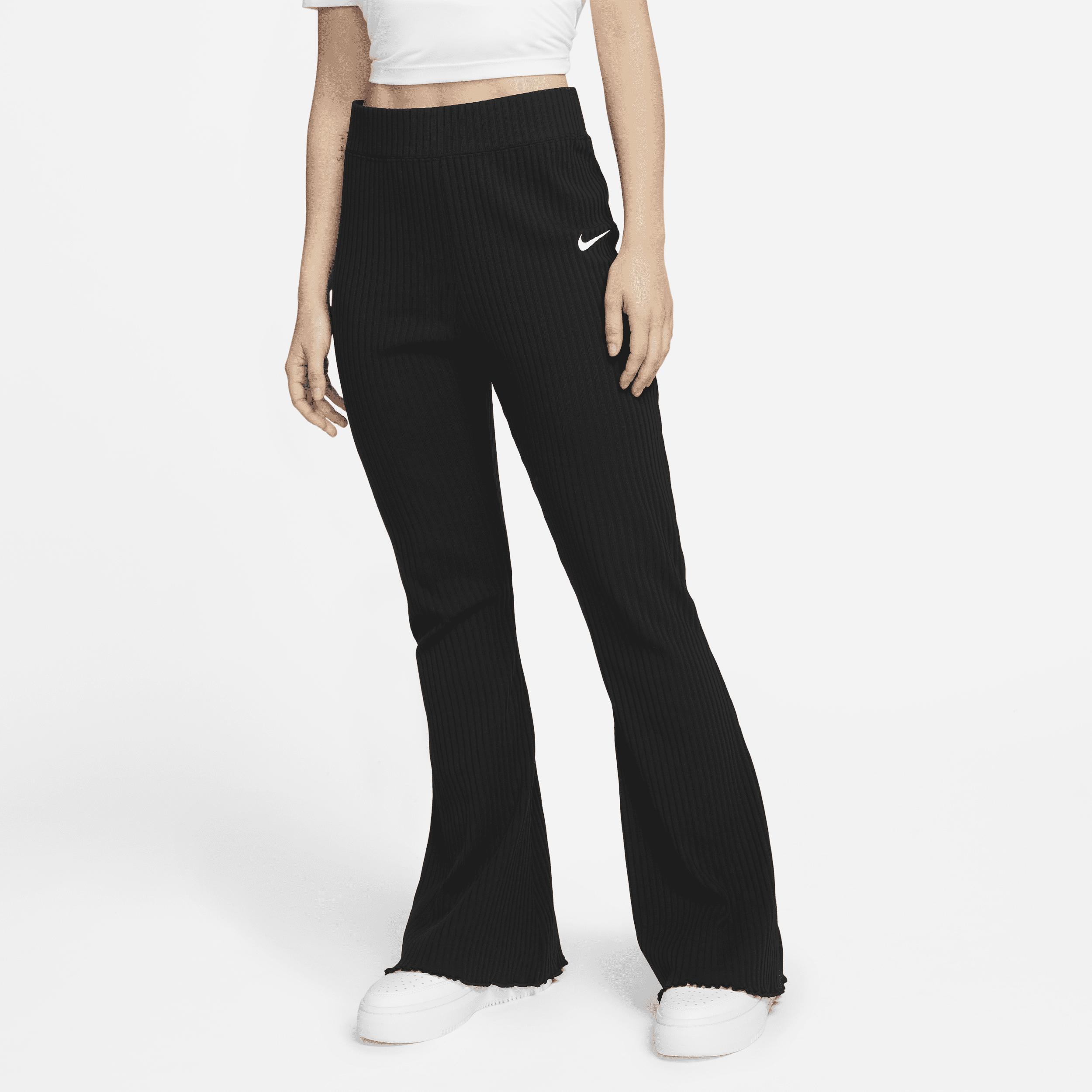Nike Sportswear High-waisted Ribbed Jersey Pants In Black, | Lyst