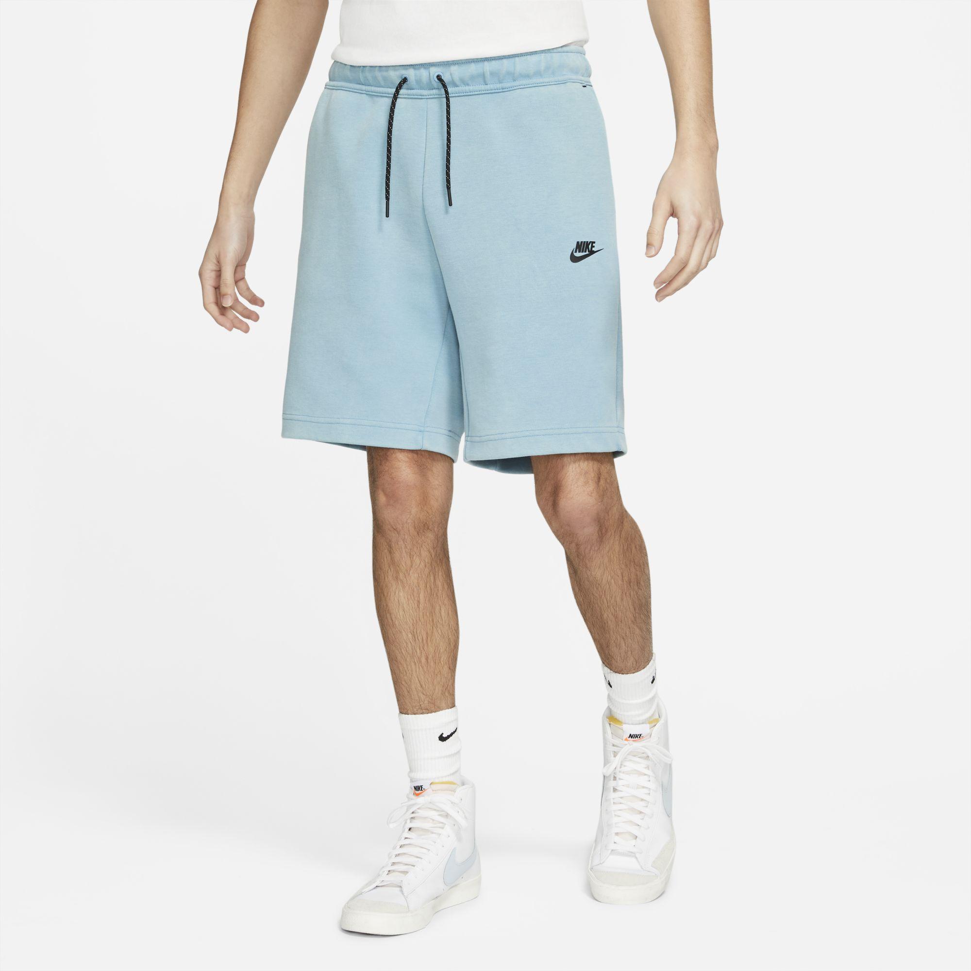 Nike Sportswear Tech Fleece Shorts Met Gewassen Look in het Blauw voor heren  | Lyst NL