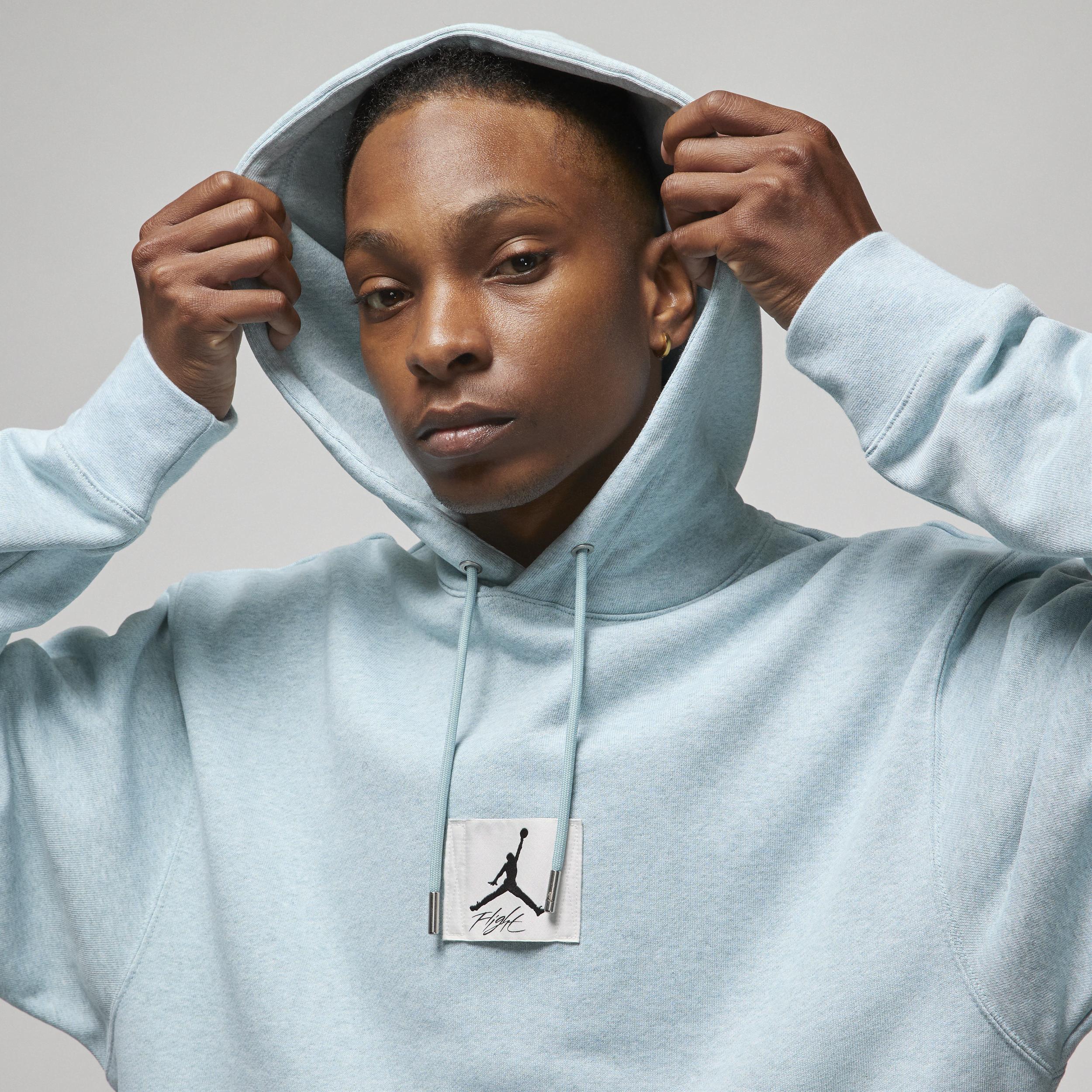 Nike Jordan Flight Fleece Pullover Hoodie In Grey, in Blue for Men | Lyst
