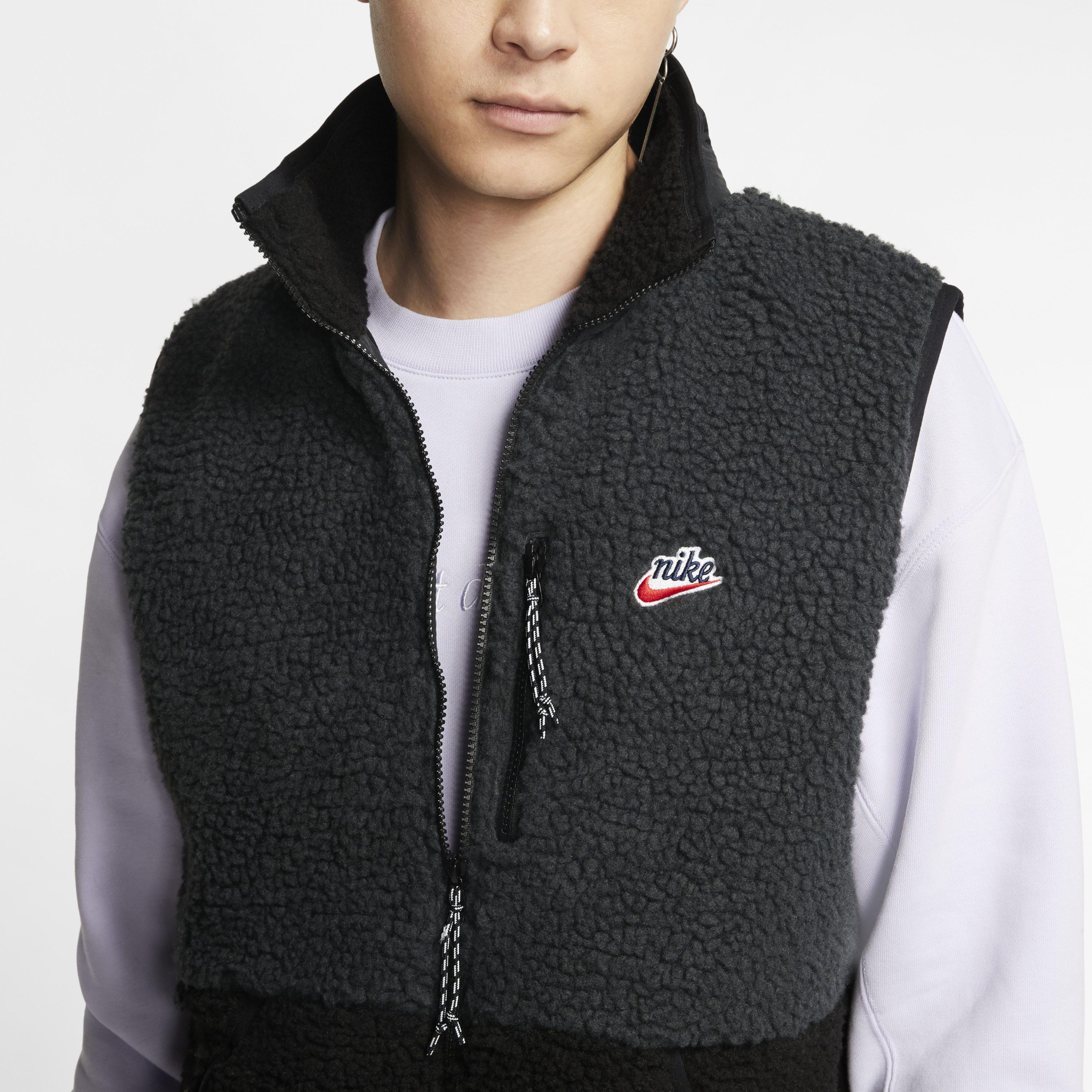 nike sherpa fleece gilet