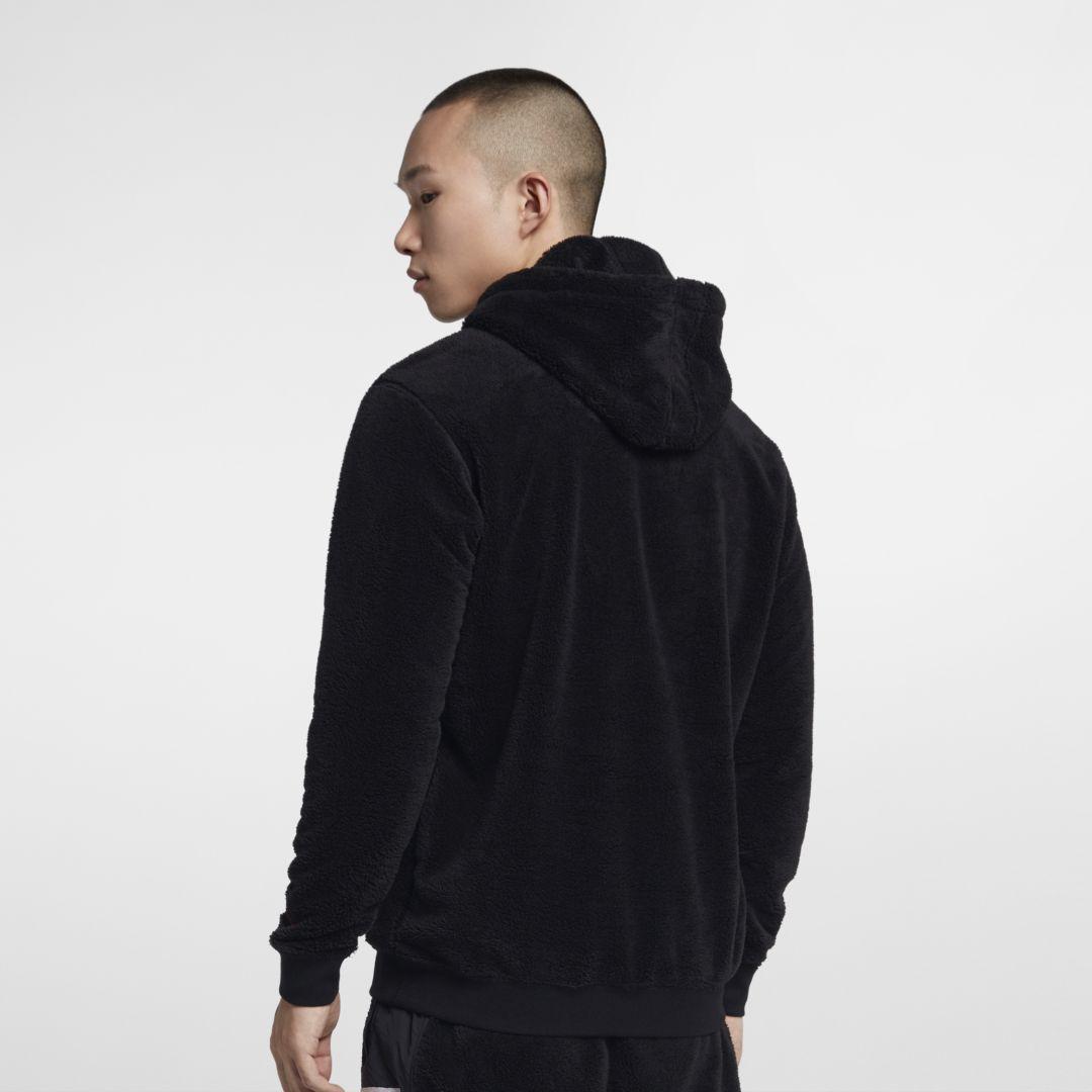Nike Fleece Jordan Sportswear Wings Of Flight Sherpa Pullover Hoodie in  Black for Men | Lyst