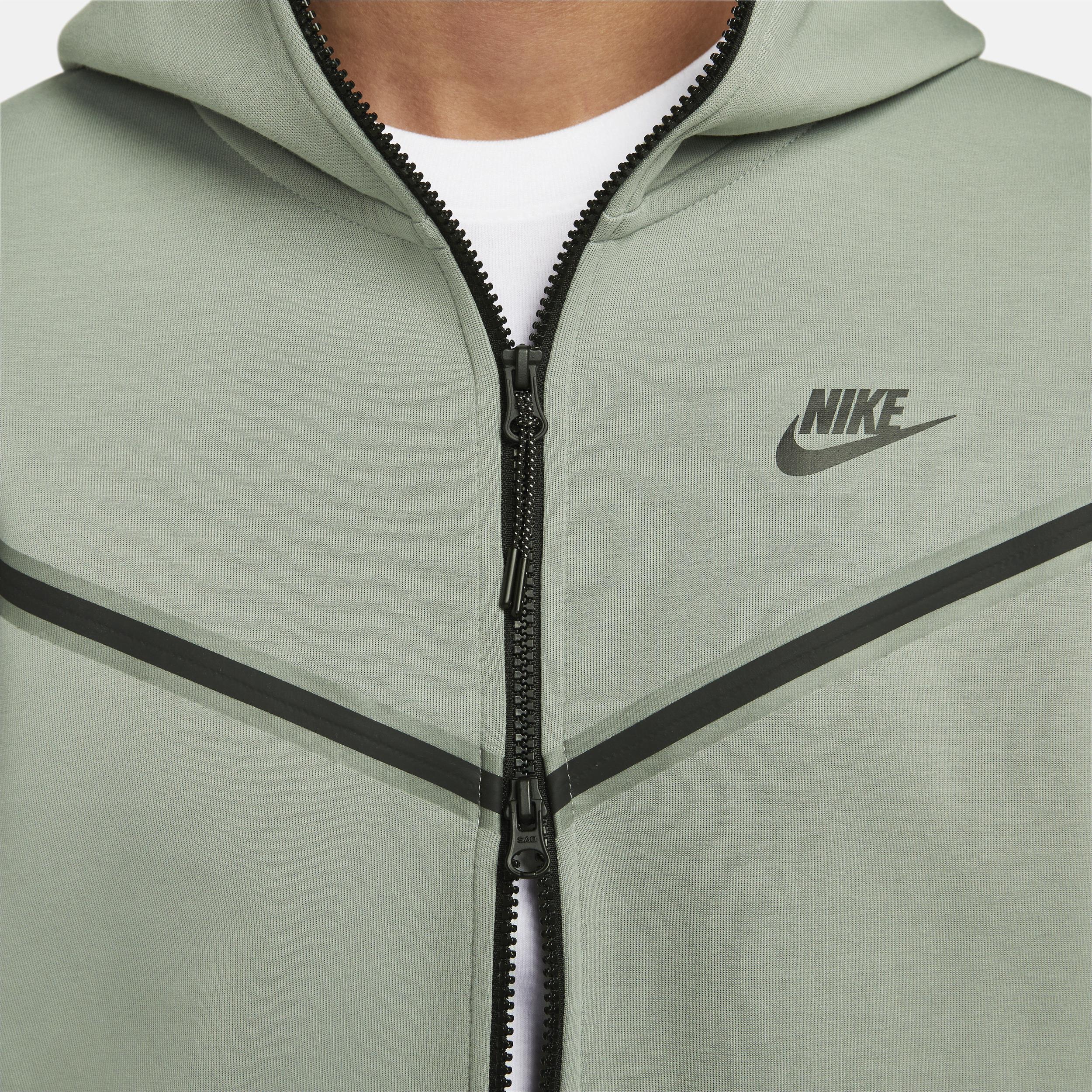 Nike Sportswear Tech Fleece Full-zip Hoodie in Green for Men | Lyst