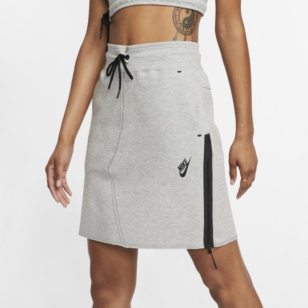 Nike Sportswear Tech Fleece Skirt in Gray | Lyst