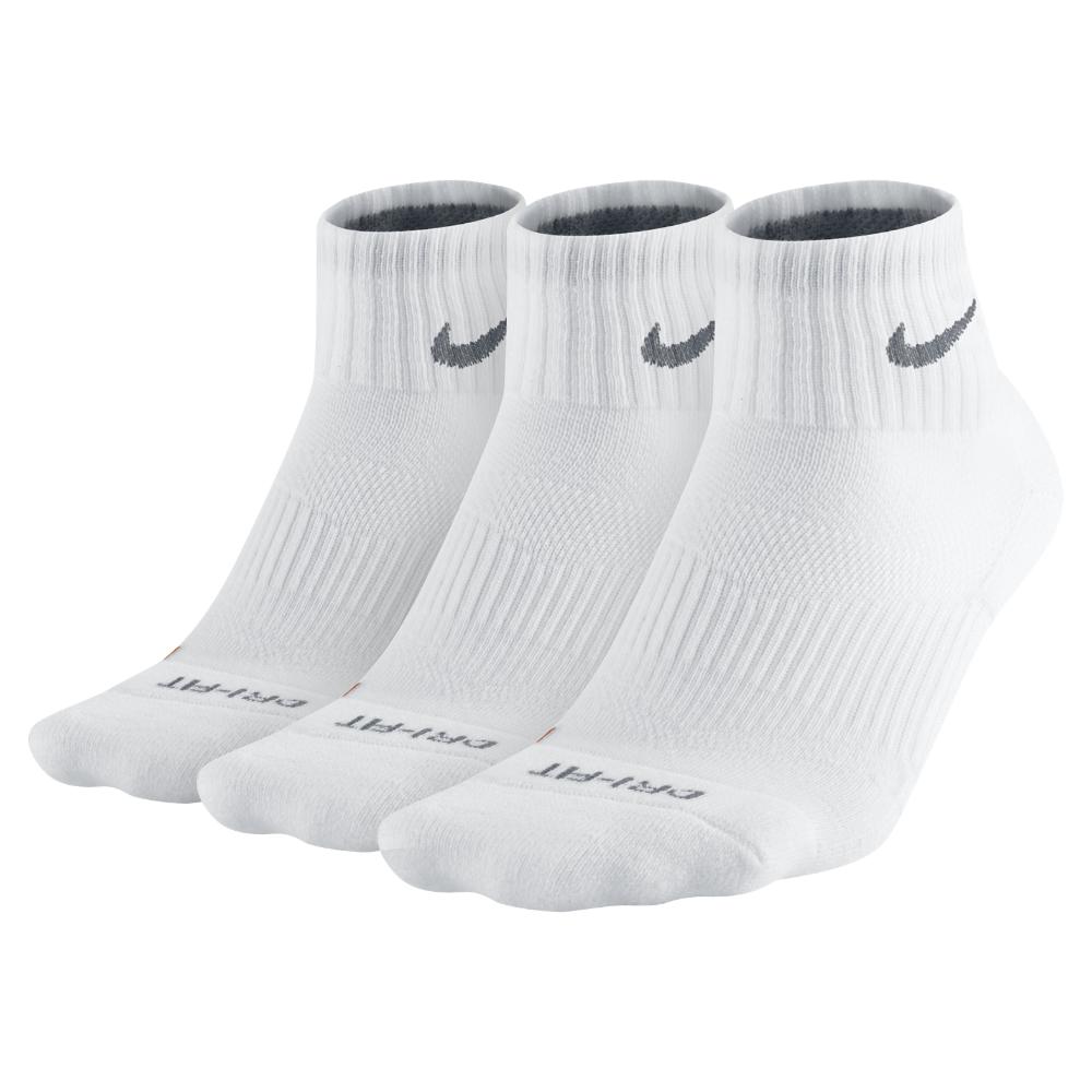 Nike Dri-fit Half-cushion Quarter (3 Pair) Training Socks in Gray for Men |  Lyst