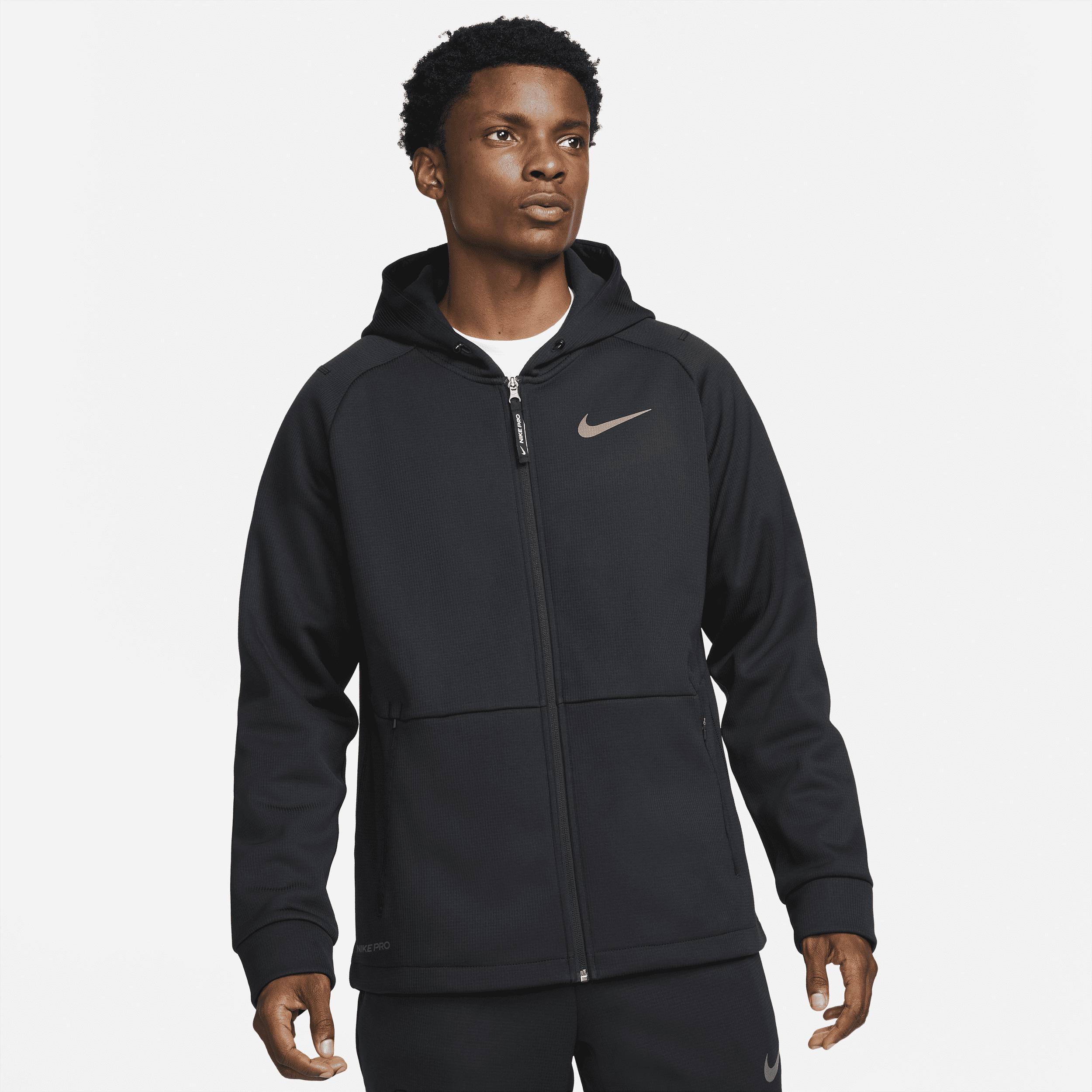 Nike Pro Therma-fit Full-zip Hooded Jacket In Black, for Men | Lyst