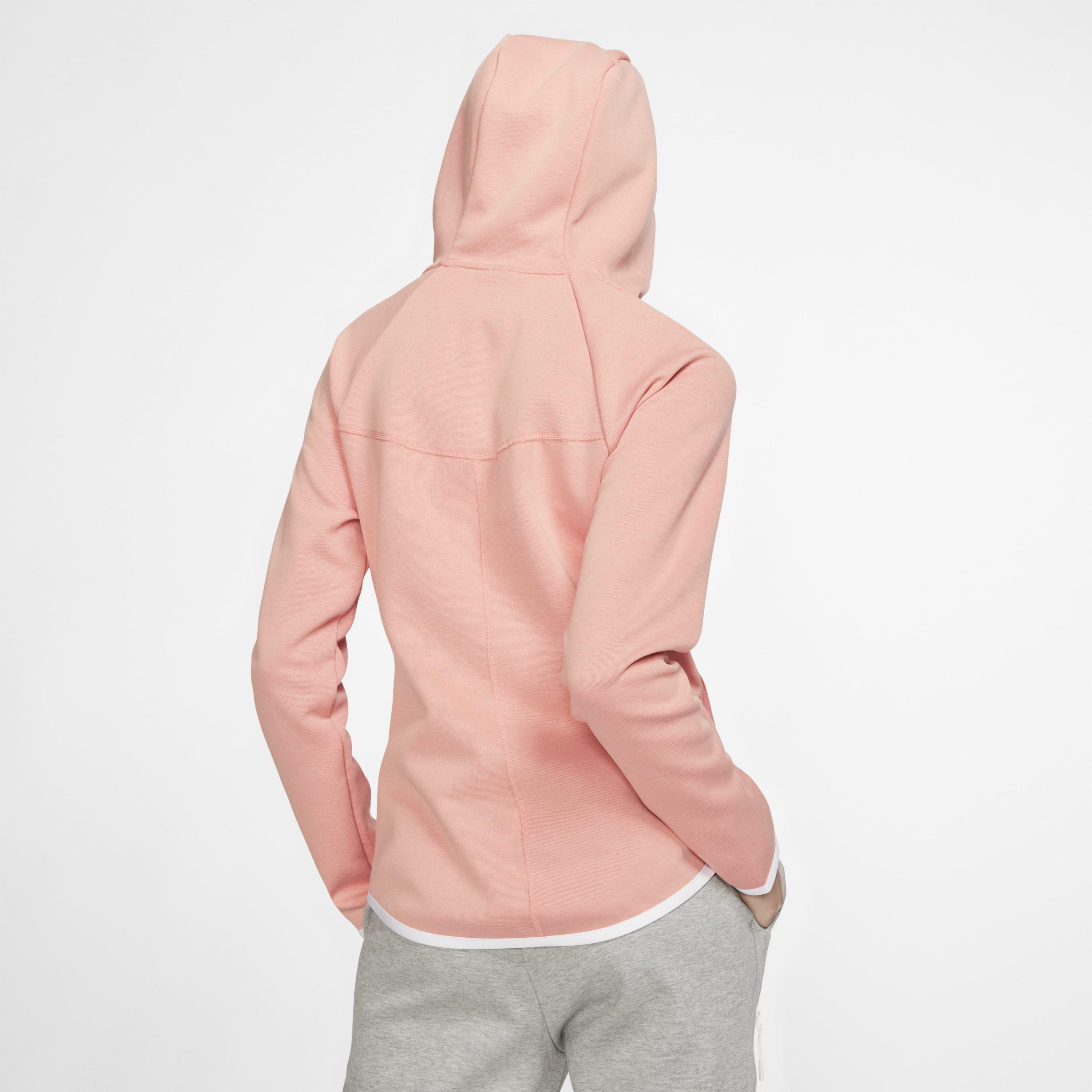 pink nike tech hoodie