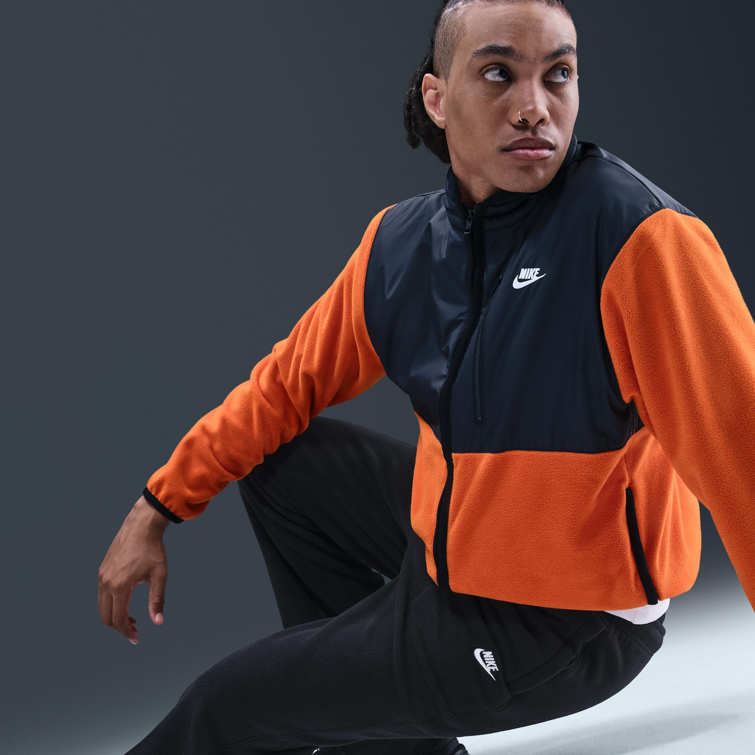 Nike Sportswear Nike Tracksuit Black Orange Nike Sportswear Club