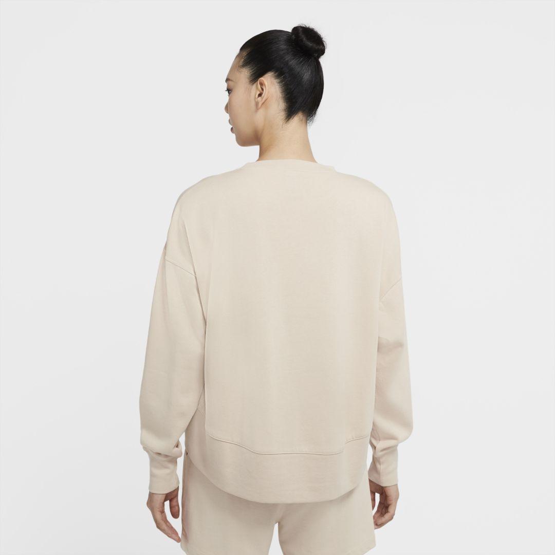 nike trend fleece oversized crew sweatshirt oatmeal