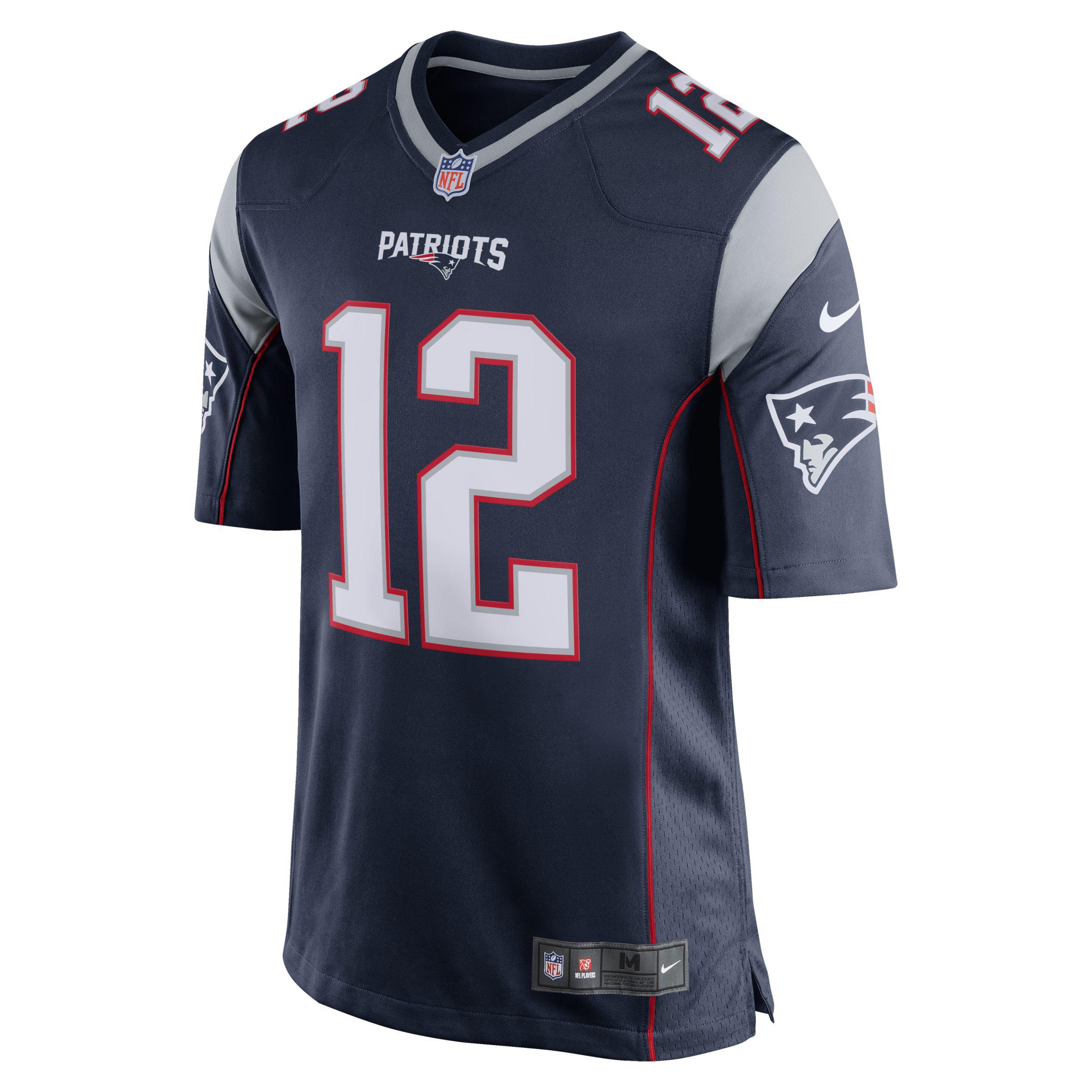Nike Blue Nfl New England Patriots Tom Brady American Football Home Game Jersey 