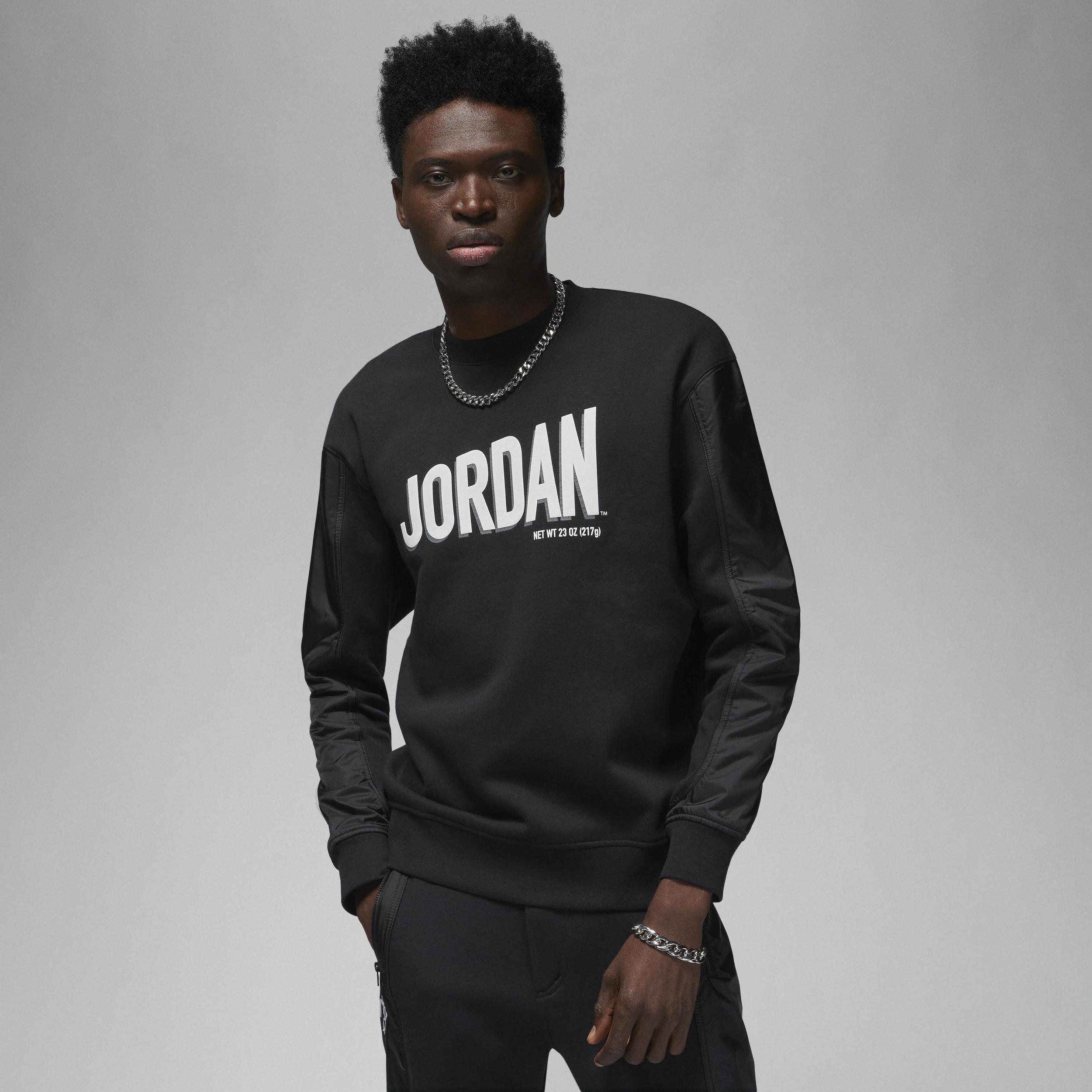 Nike Flight Mvp Graphic Fleece Crew-neck Sweatshirt in Black for Men | Lyst