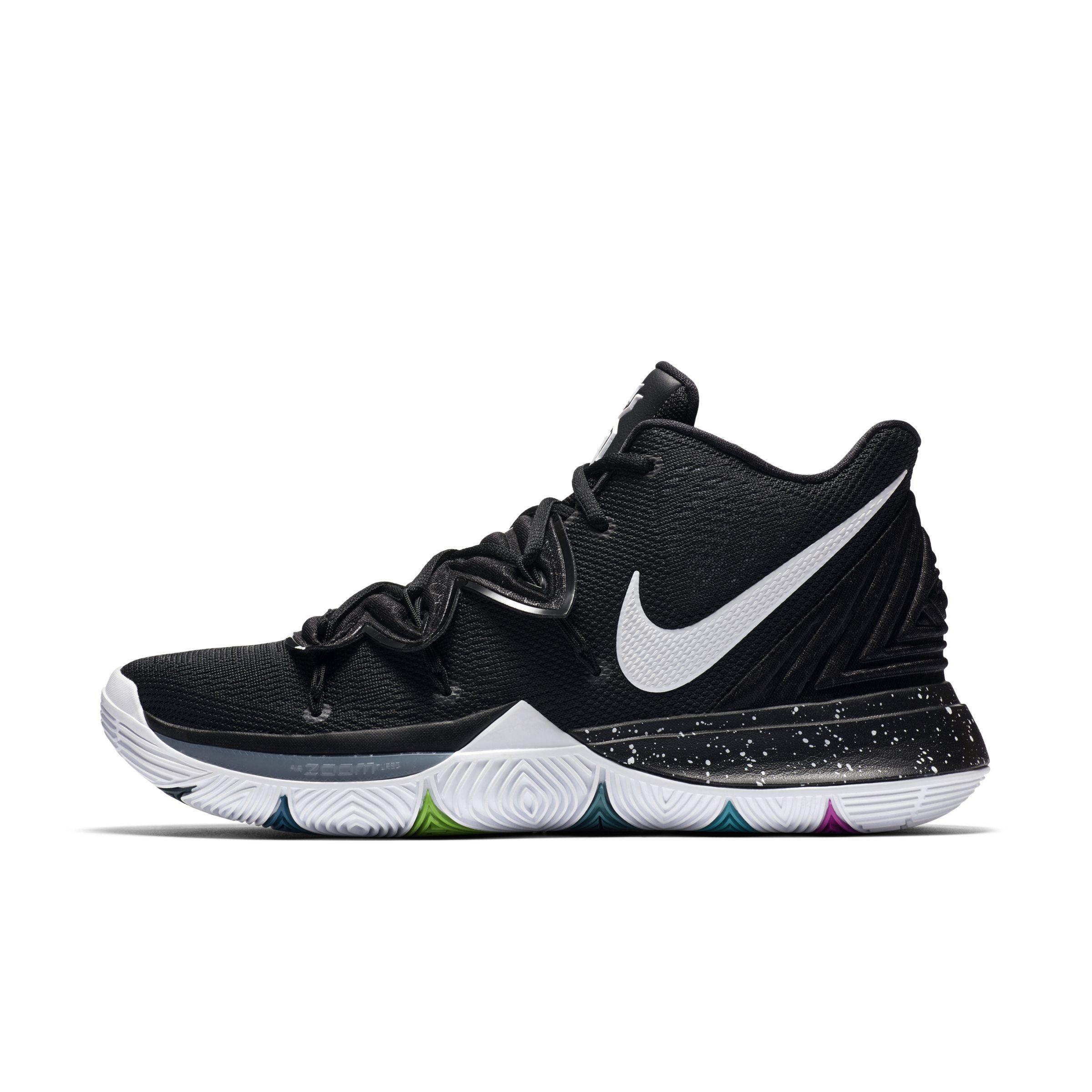 kyrie irving shoes black and white