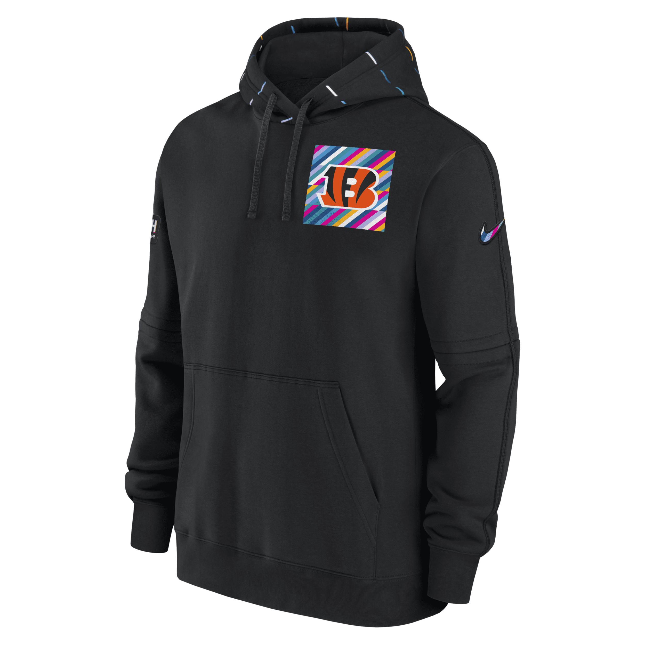 Men's Nike Black Cincinnati Bengals Rewind Club Pullover Hoodie