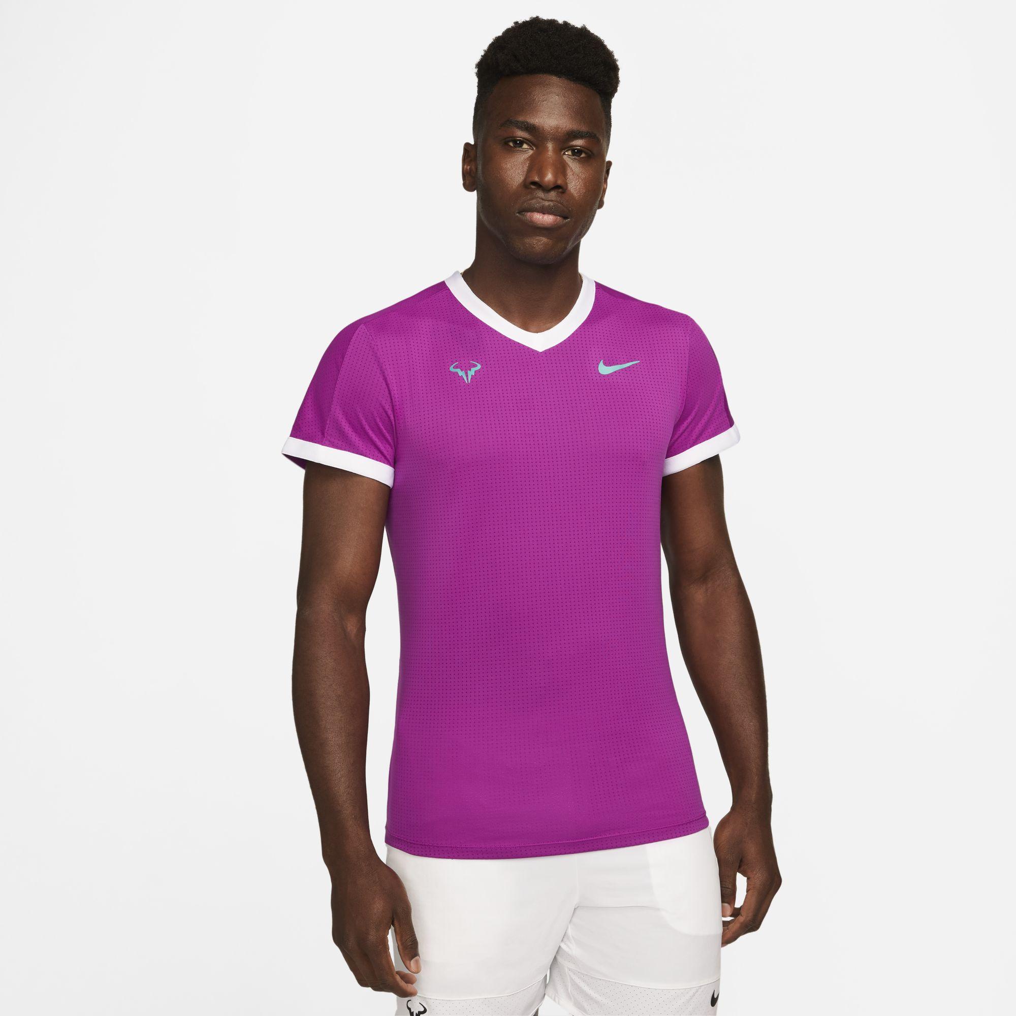 Nike Court Dri-fit Adv Rafa Short-sleeve Tennis Top in Purple for Men |  Lyst Australia