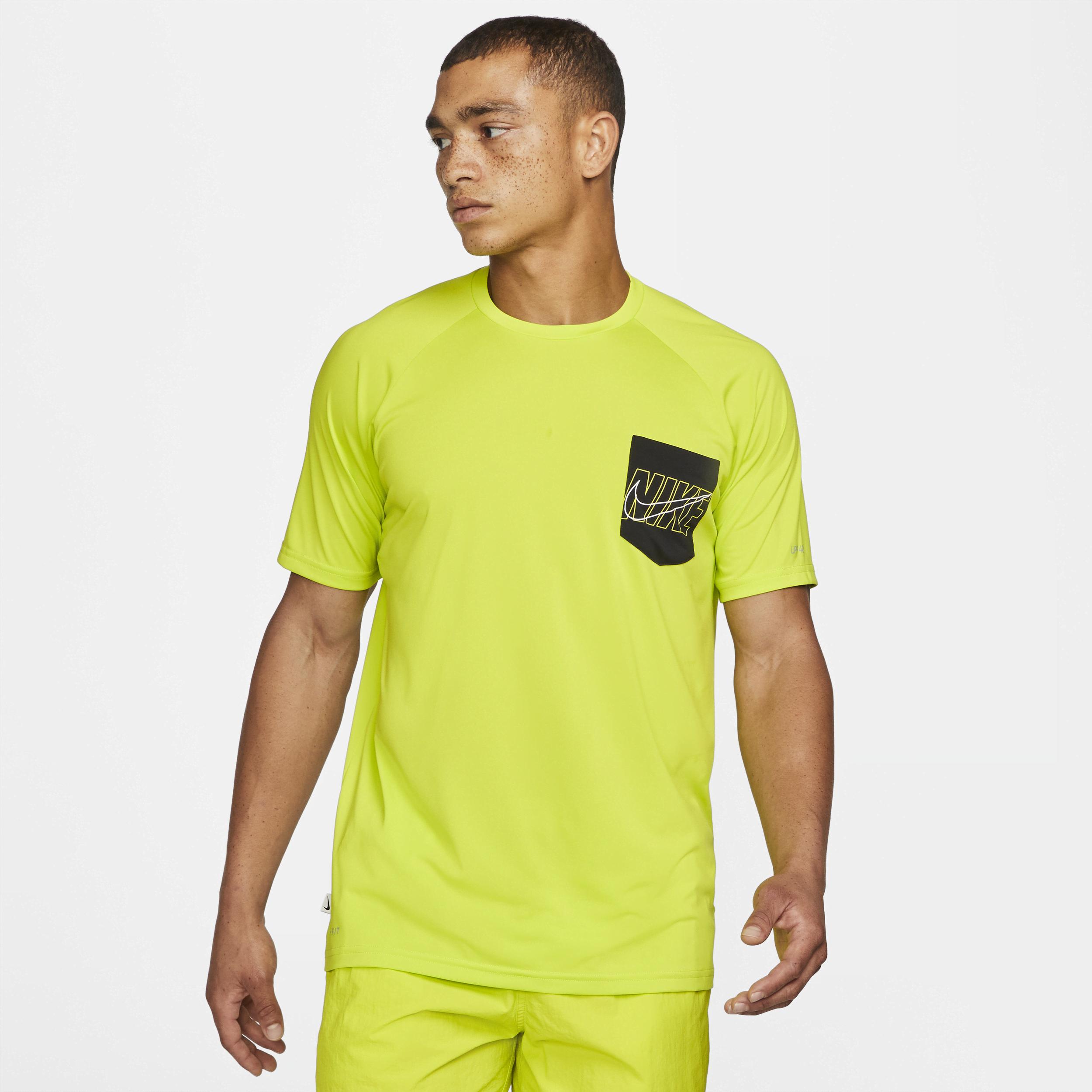 Nike Outline Logo Short Sleeve Hydroguard In Green, for Men | Lyst