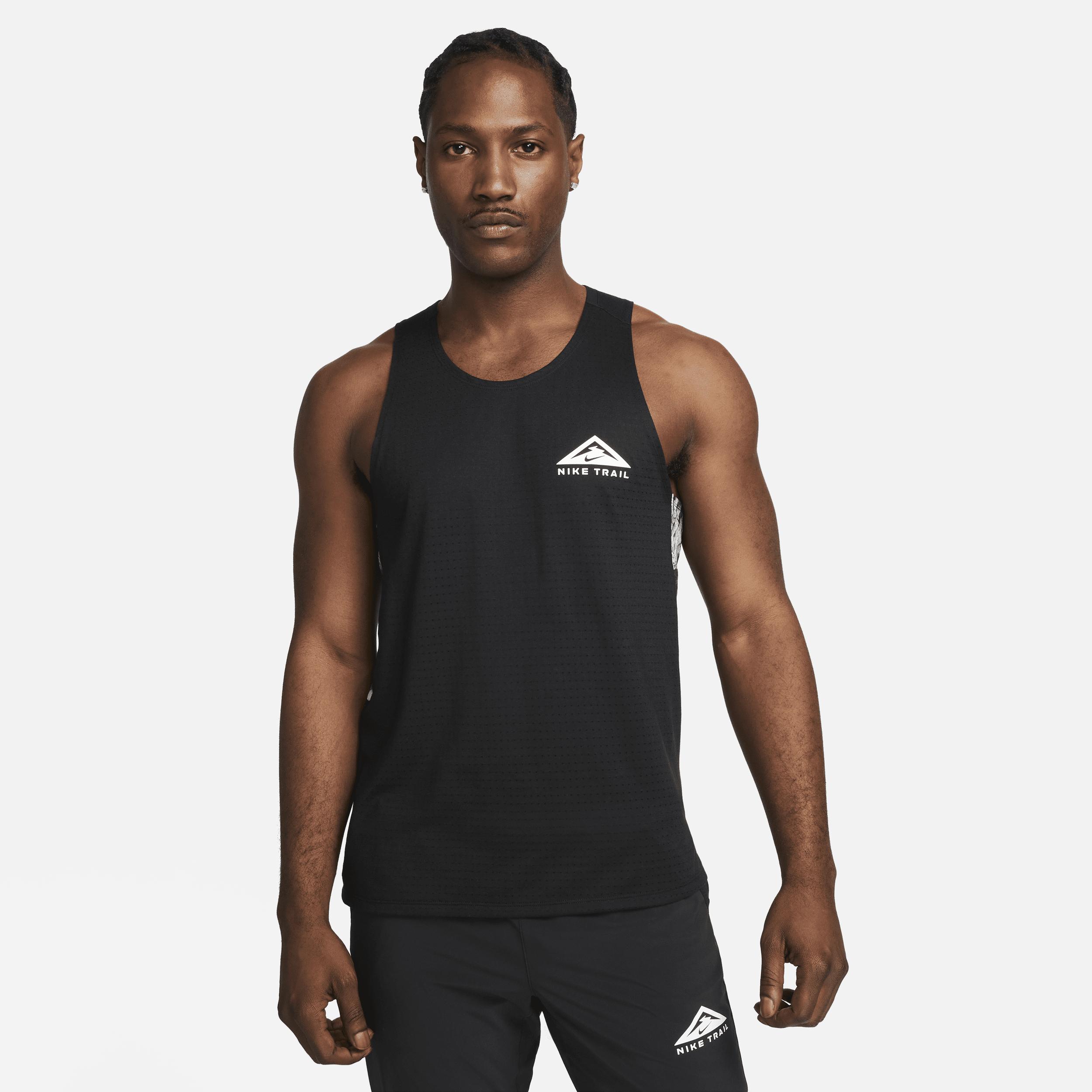 Nike Trail Solar Chase Dri-fit Running Tank Top in Black for Men | Lyst