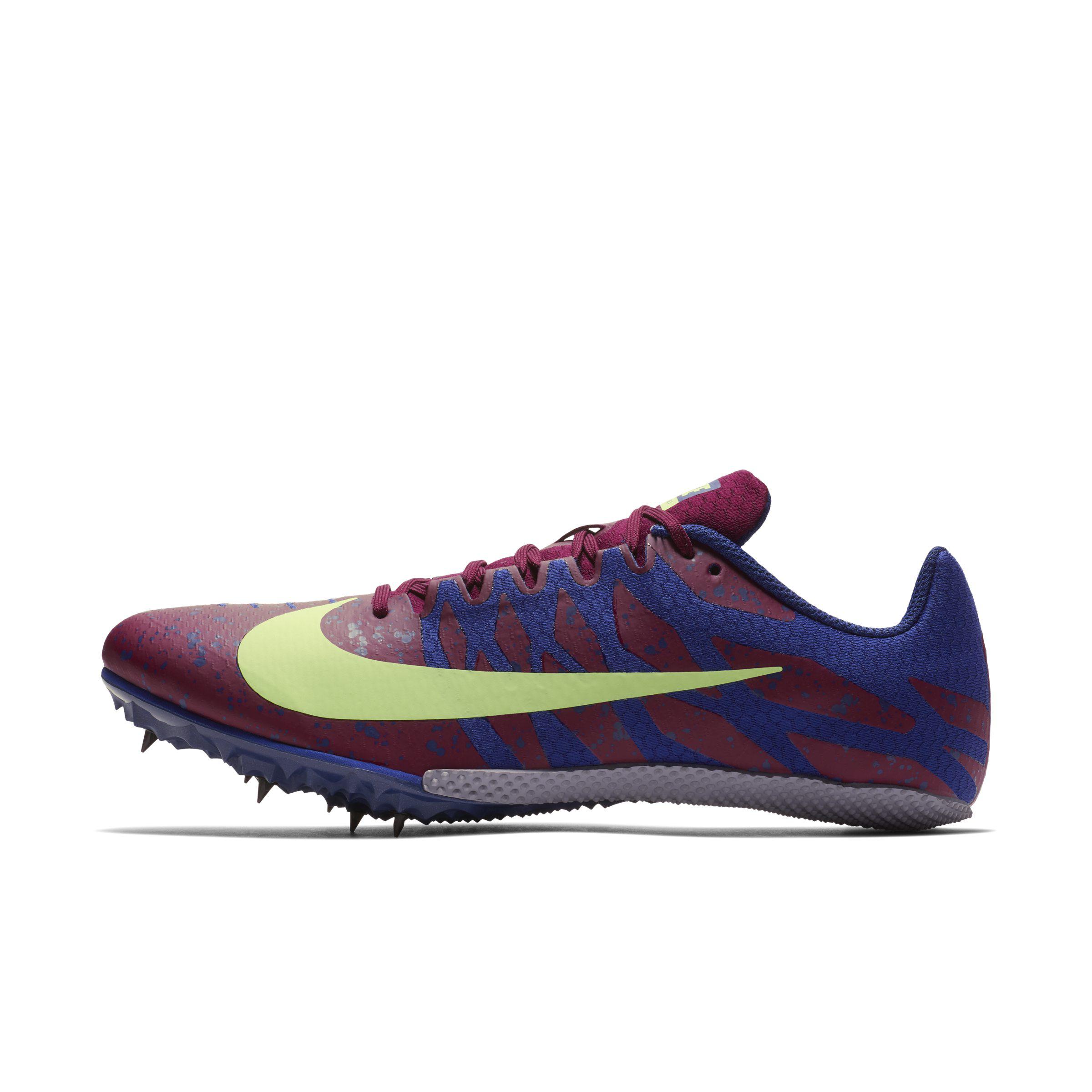 purple track shoes