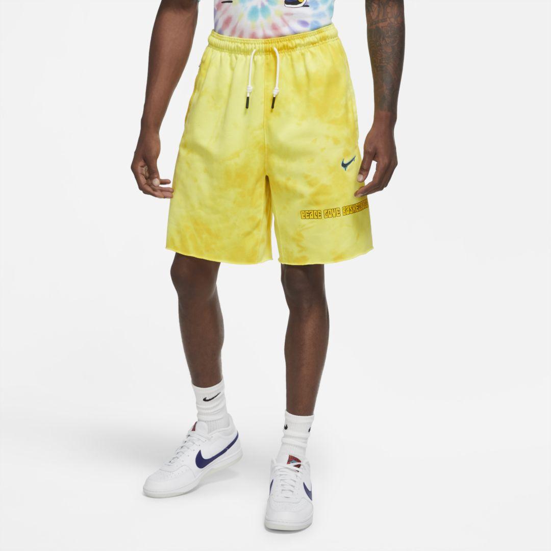 Nike "peace, Love, Basketball" Basketball Shorts in Yellow for Men | Lyst