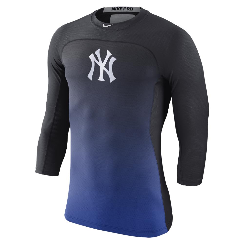 Nike Pro Hypercool (mlb Yankees) Men's 3/4 Sleeve Top in Blue for Men