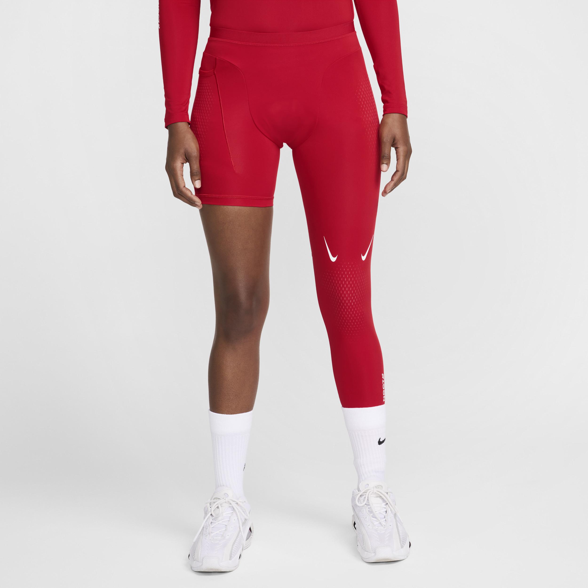 Nike Nocta Single-Leg Basketball Tights (Left) in Red for Nike Nocta Single-Leg Basketball Tights (Left) in Red for