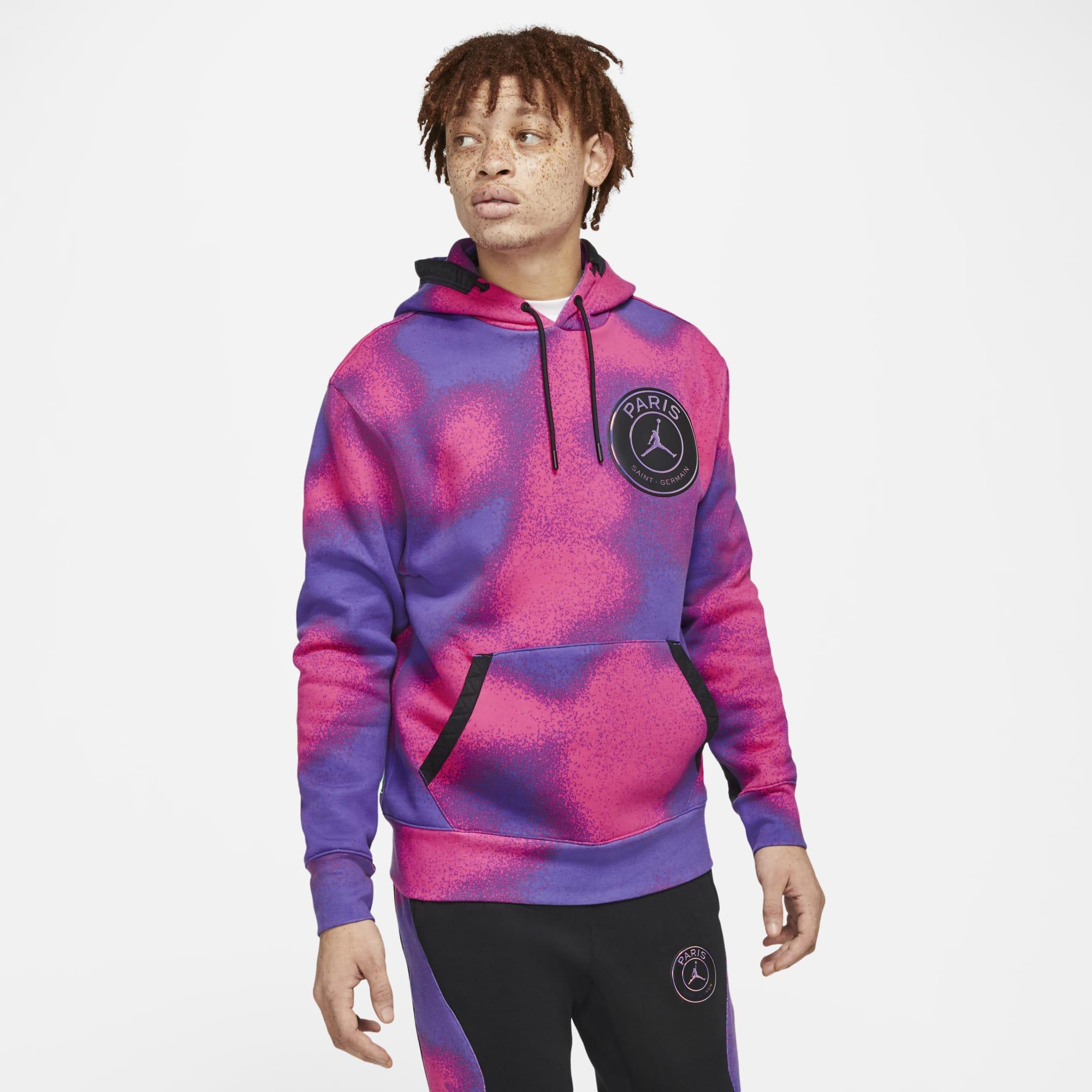Nike Paris Saint-germain Printed Fleece Pullover Hoodie in Purple for Men |  Lyst