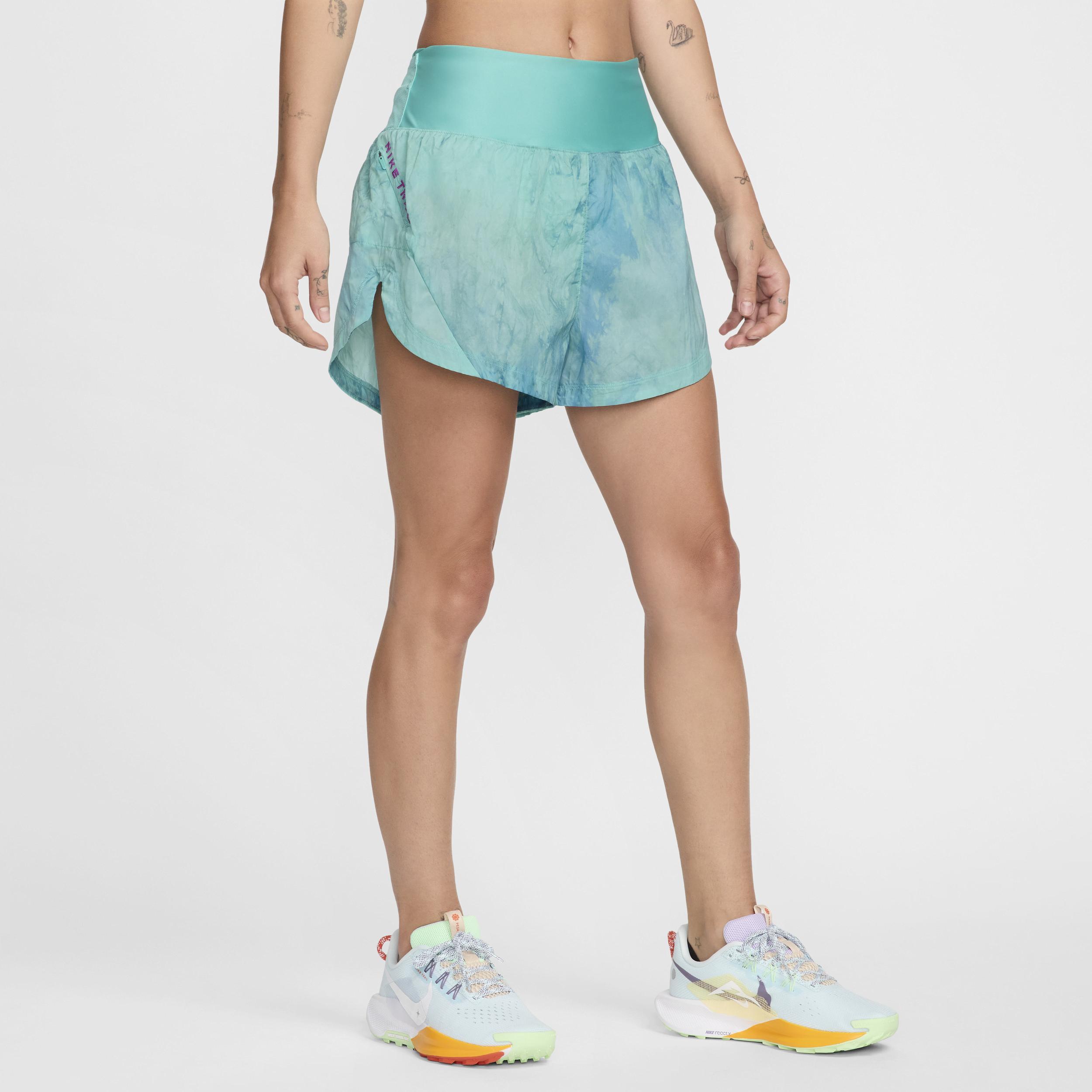 Nike Trail Repel Mid Rise 8Cm Approx. Brief Lined Running Shorts in Blue Lyst UK