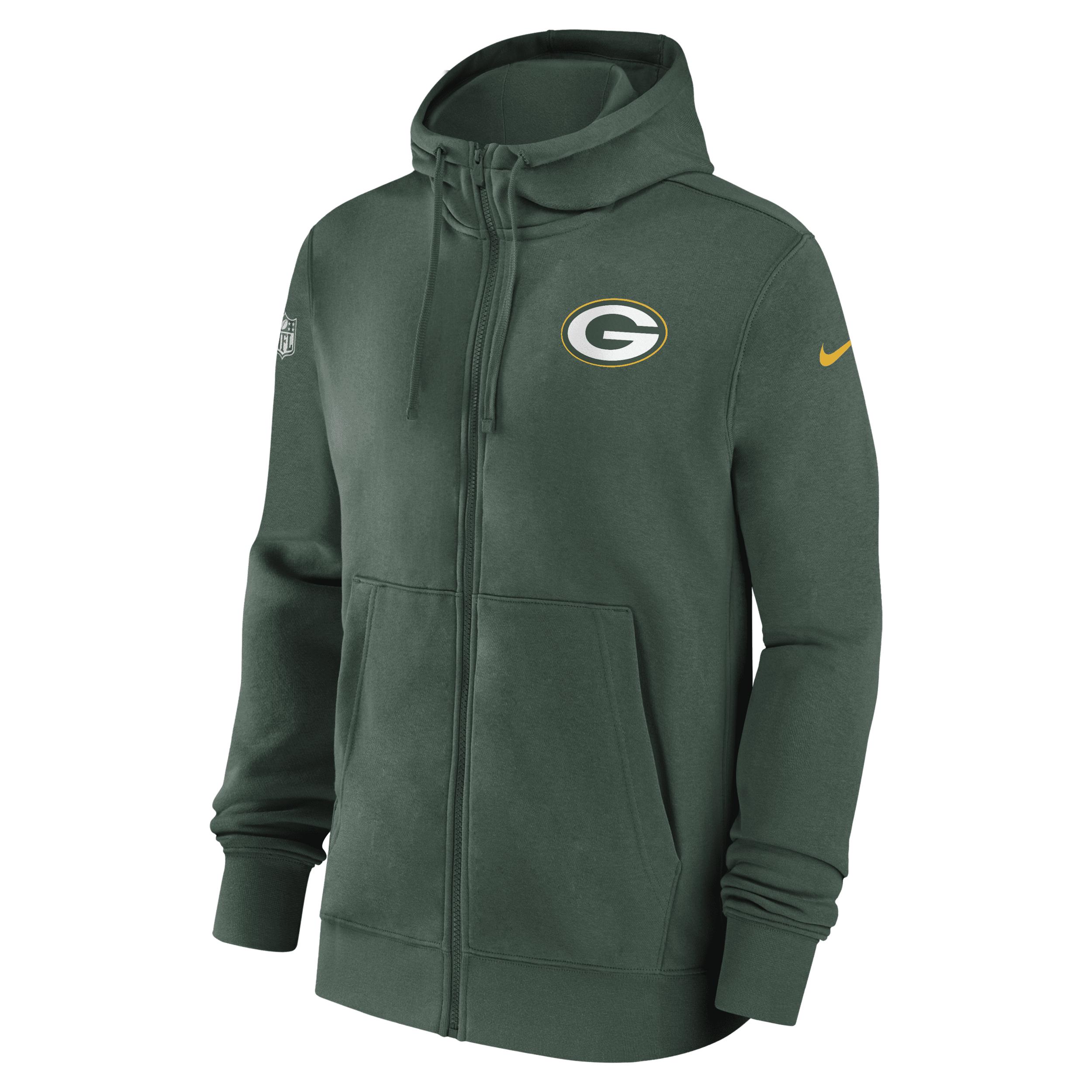 Nike Men's Green Bay Packers Sideline Green Half-Zip Long Sleeve Top