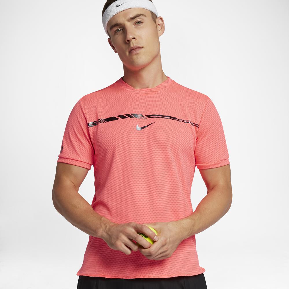 Nike Synthetic Court Aeroreact Rafael Nadal Challenger Men's Tennis Top in  Pink for Men | Lyst