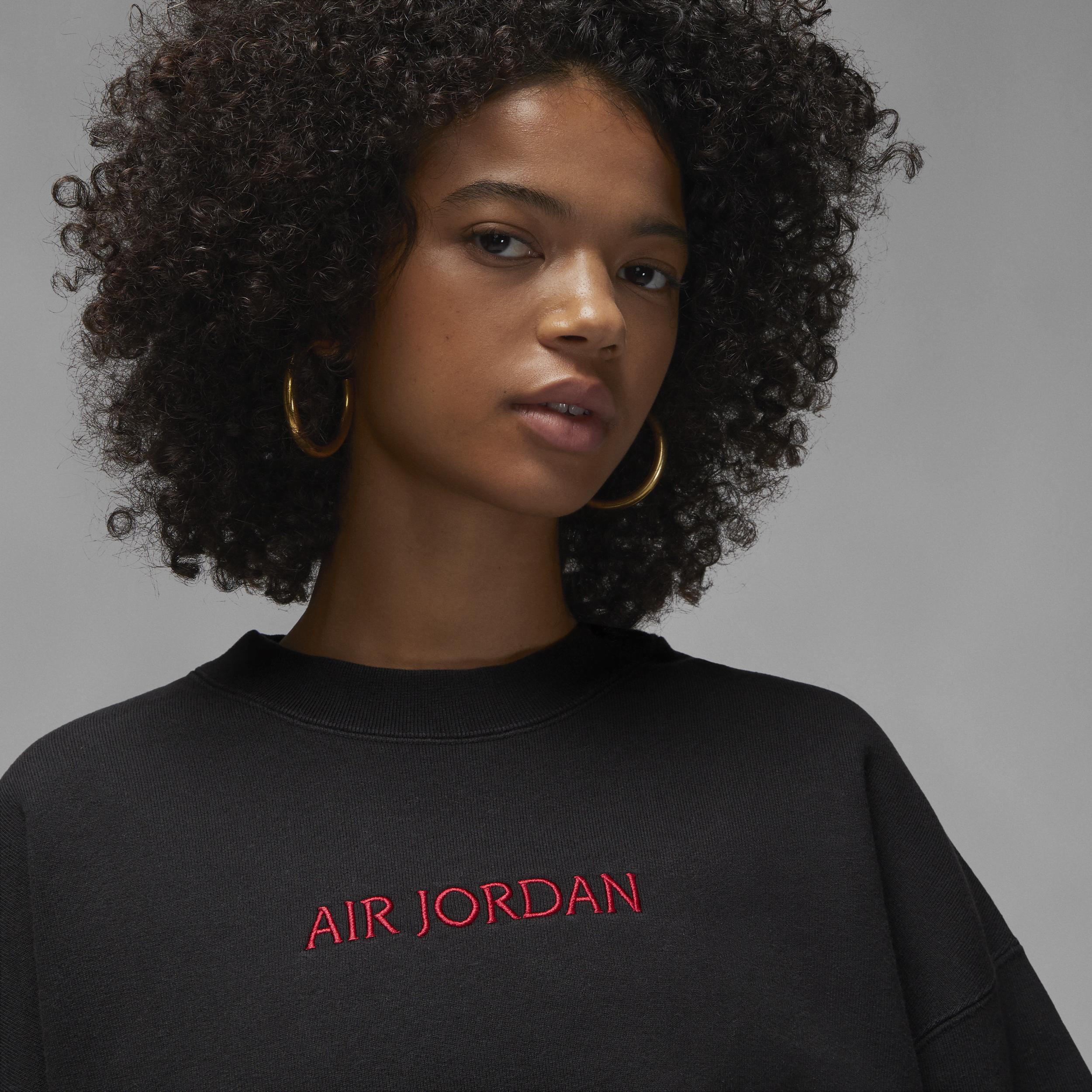 Nike Air Jordan Wordmark Crew in Black | Lyst
