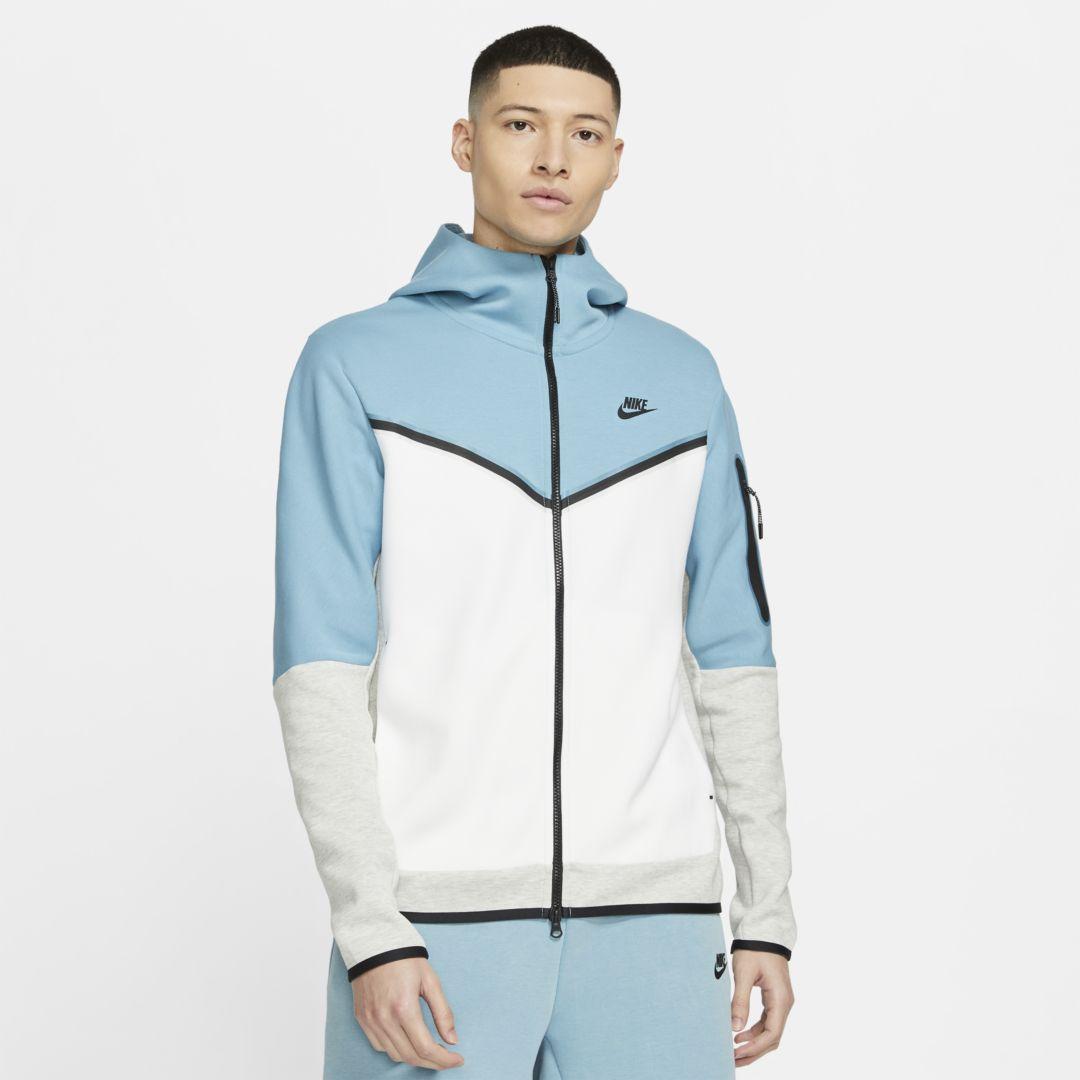 Nike Sportswear Tech Fleece Full-Zip Hoodie Celestine Blue Worn Blue ...