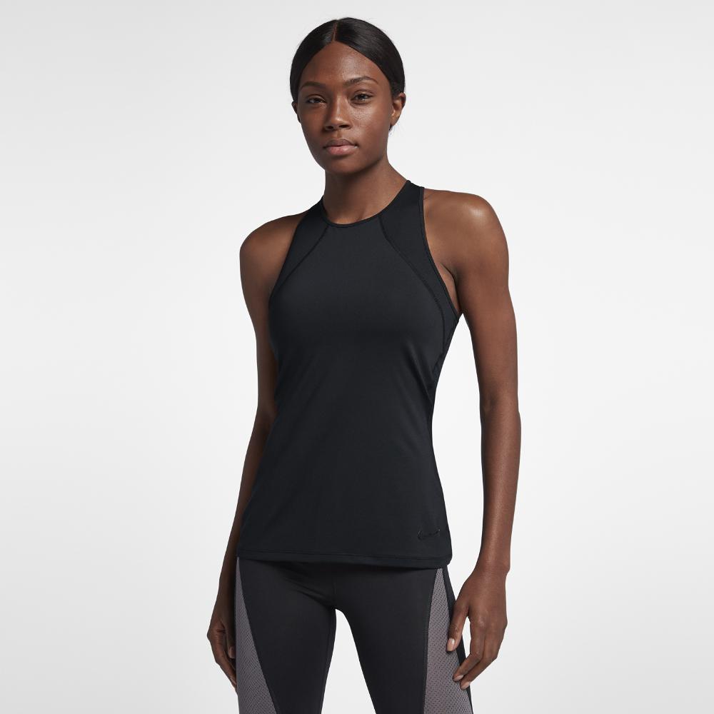 nike pro training victory essential tank in black