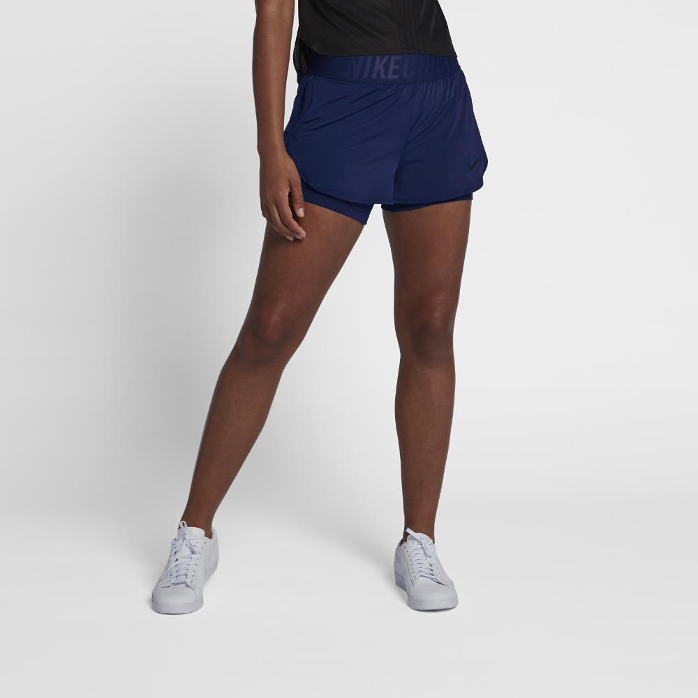 Nike Synthetic Court Dri Fit Ace Women S Tennis Shorts In Blue Lyst