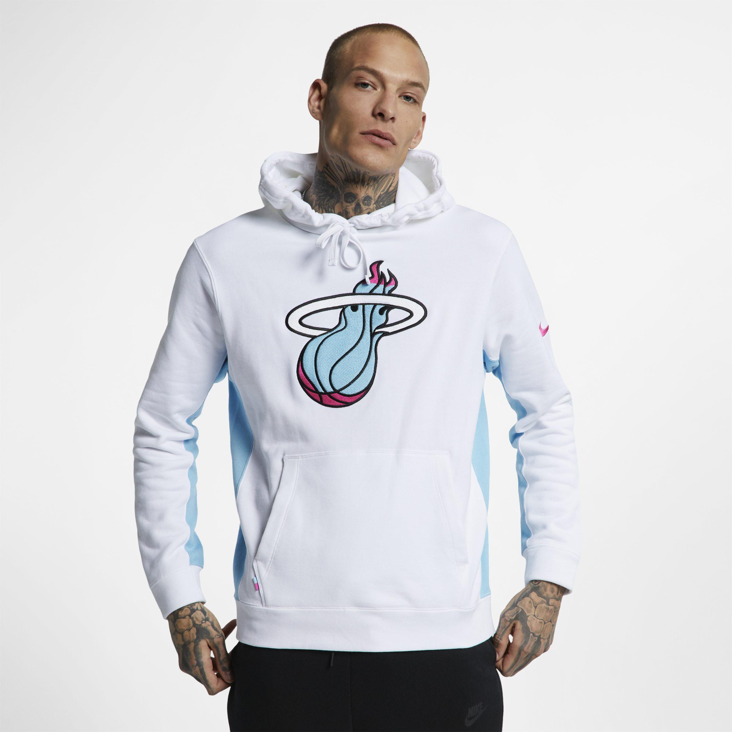 Felpa Miami Heat con cappuccio NBA da Uomo di Nike in Bianco | Lyst