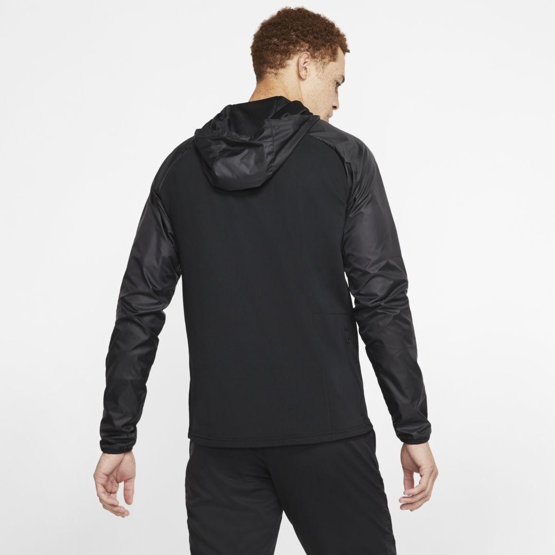 nike academy hooded drill top mens