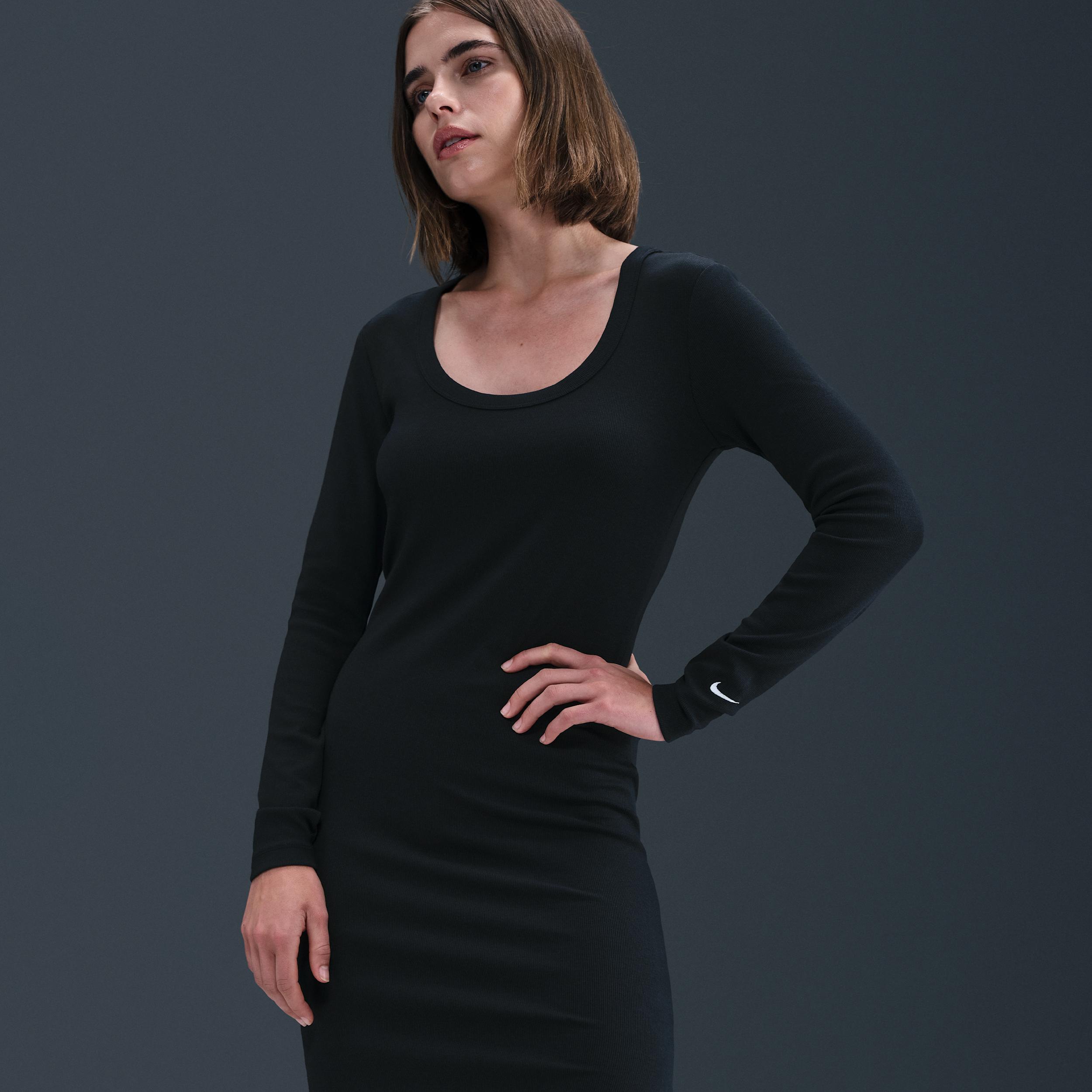black nike bodycon dress
